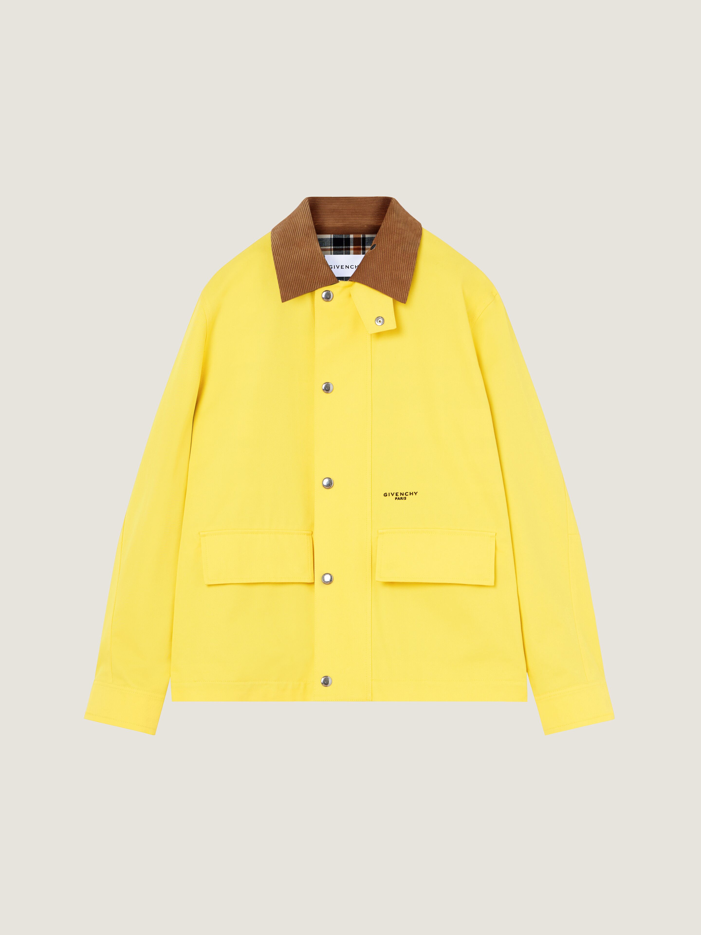 Field jacket in cotton with a checked lining | Givenchy US | Givenchy