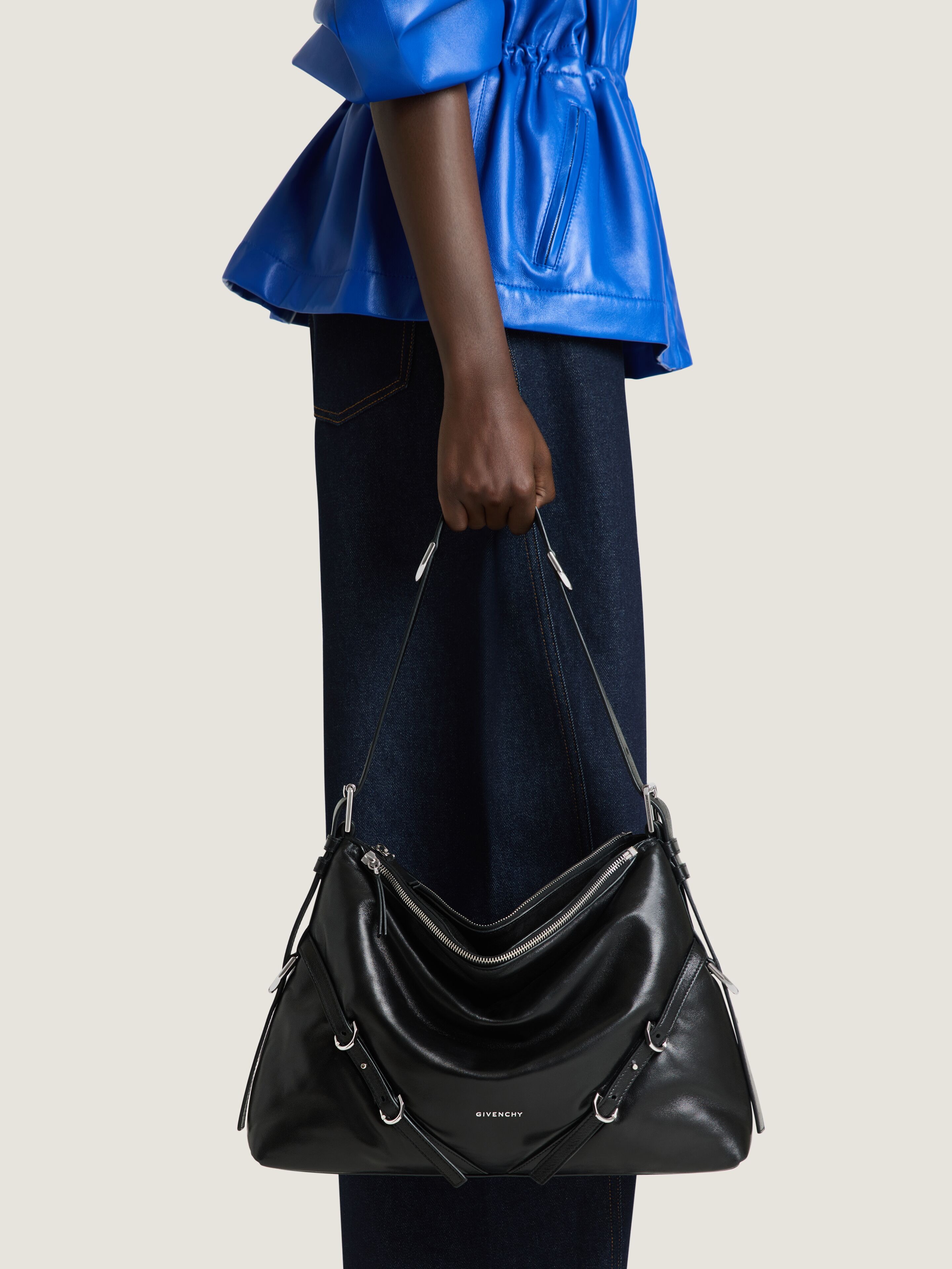 Medium Voyou Bomber bag in nappa leather in - black - BB518QB2HZ