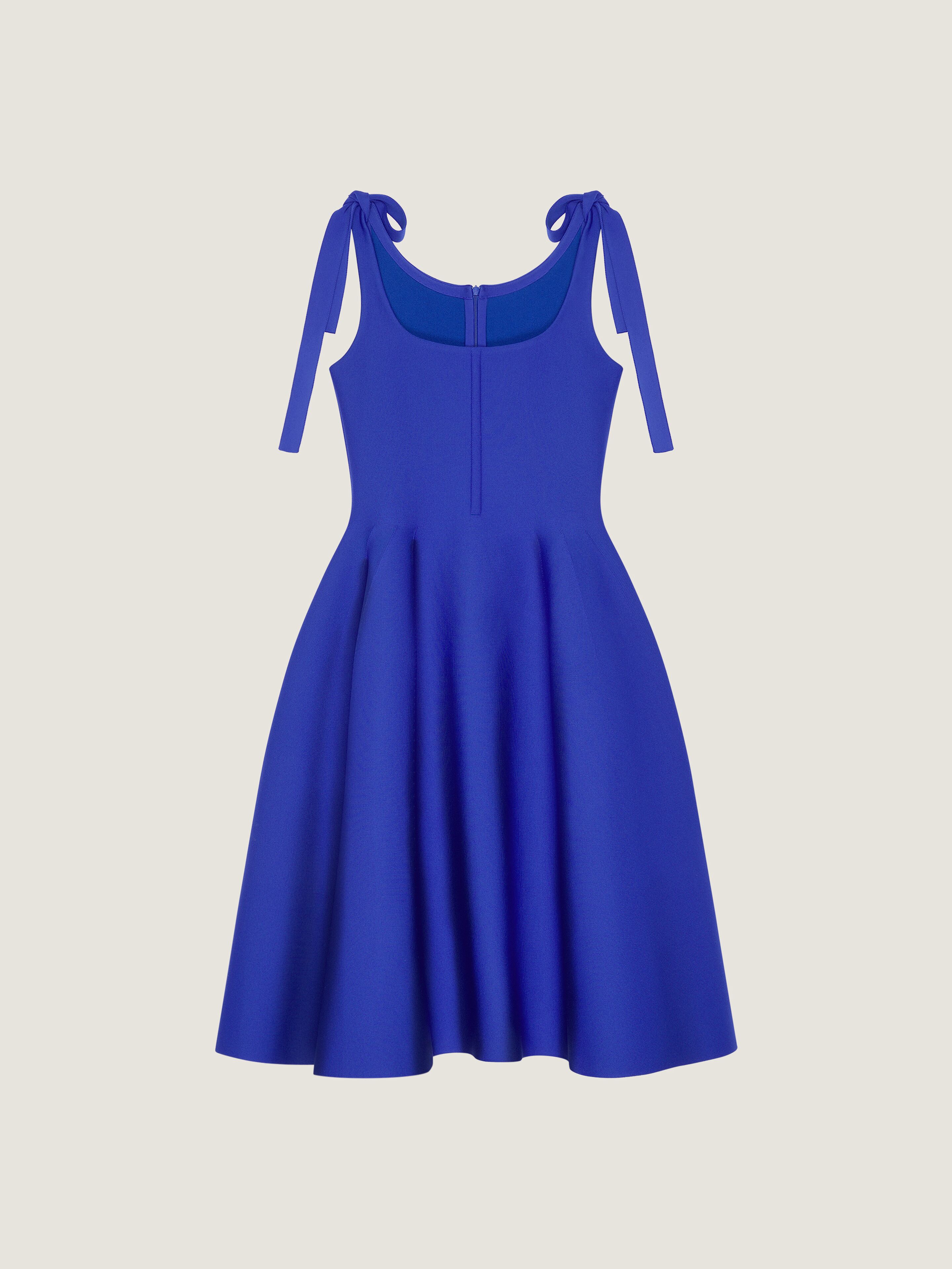 Givenchy Midi Dress In Compact Knit With Bows In Blue