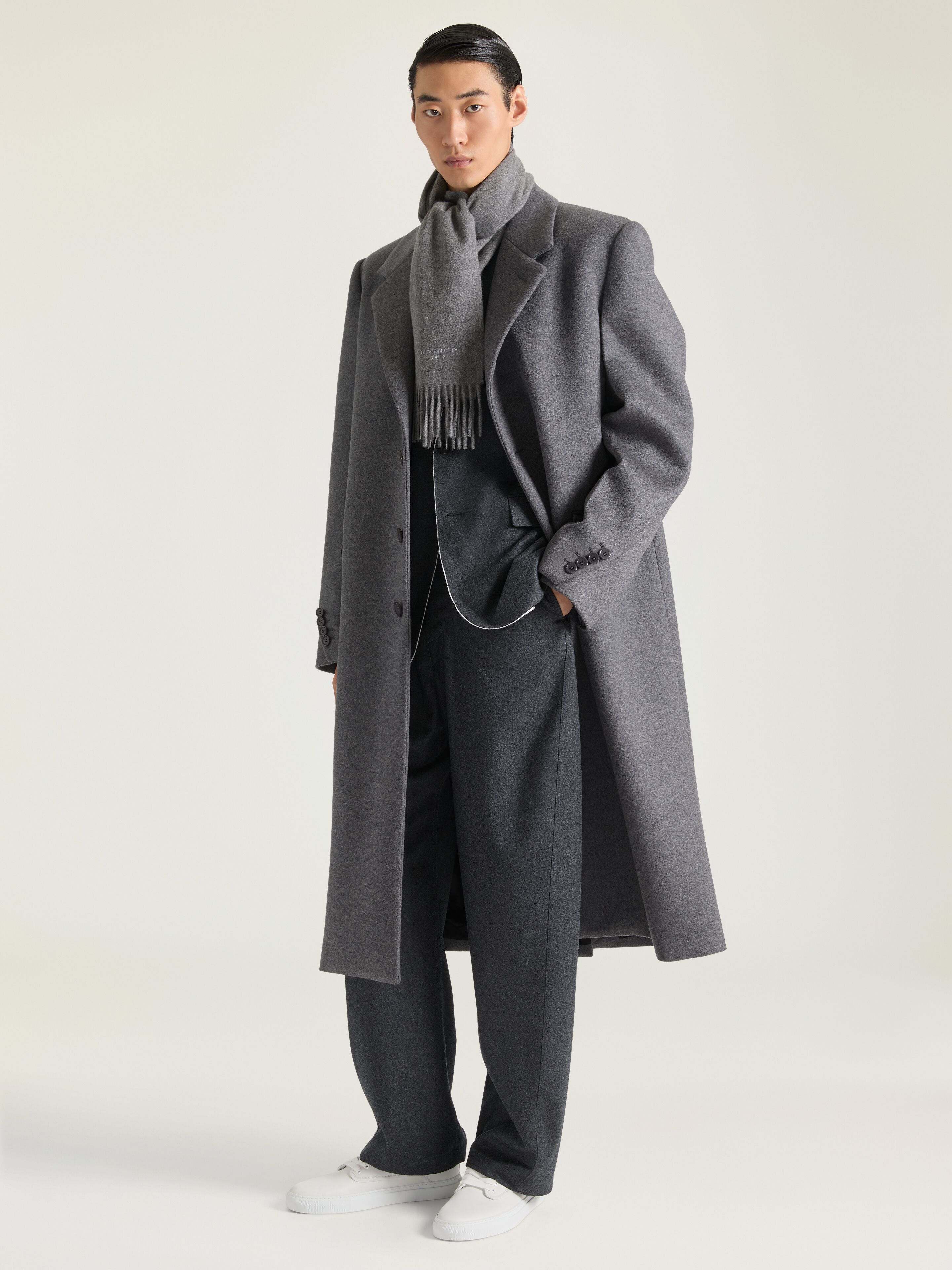 Couture Seam trousers in flannel in - grey mix - BM51PS16BT-067