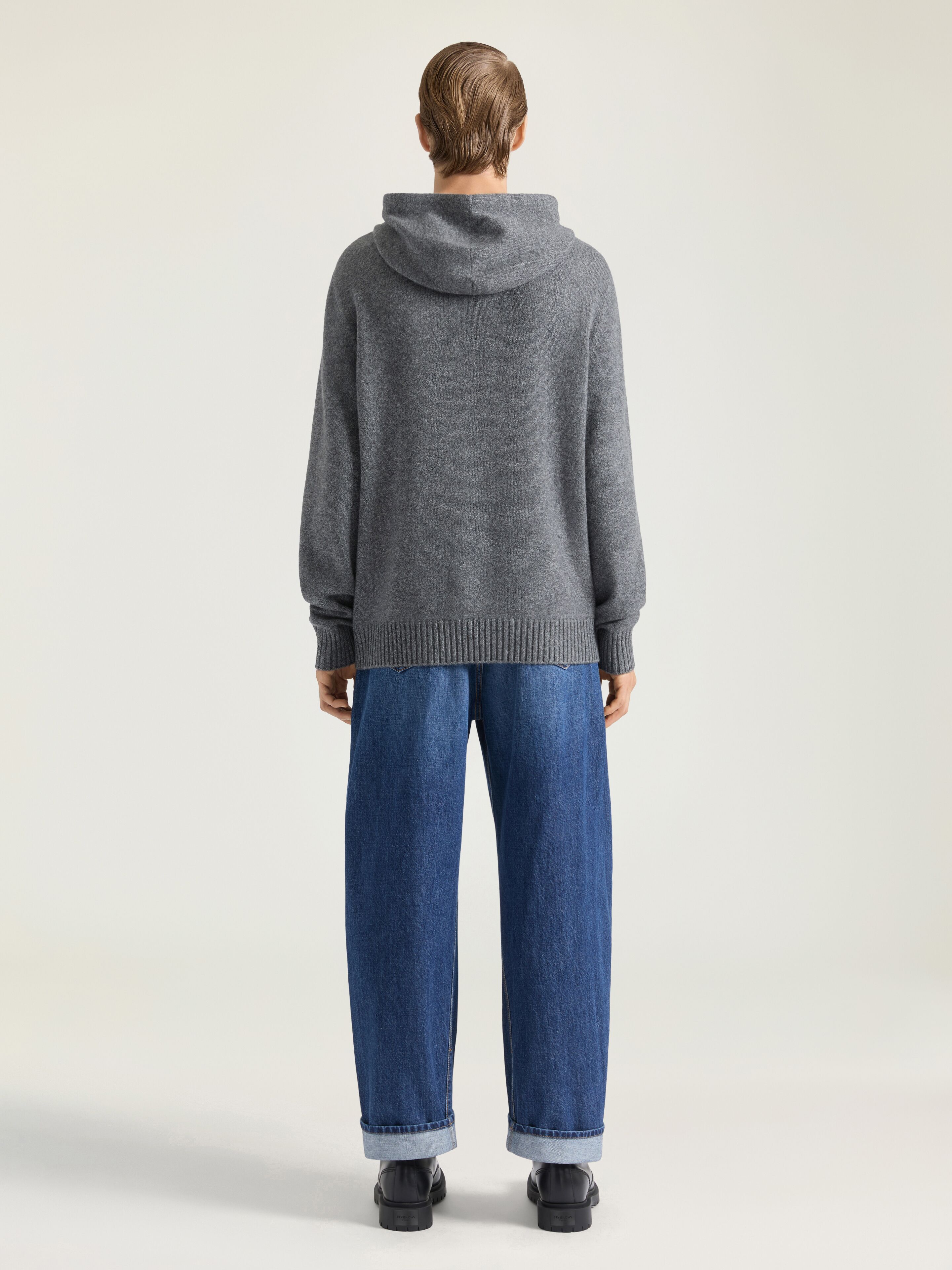 Hoodie in cashmere knit in - grey mix - BM90VH4YNR-067 | Givenchy US