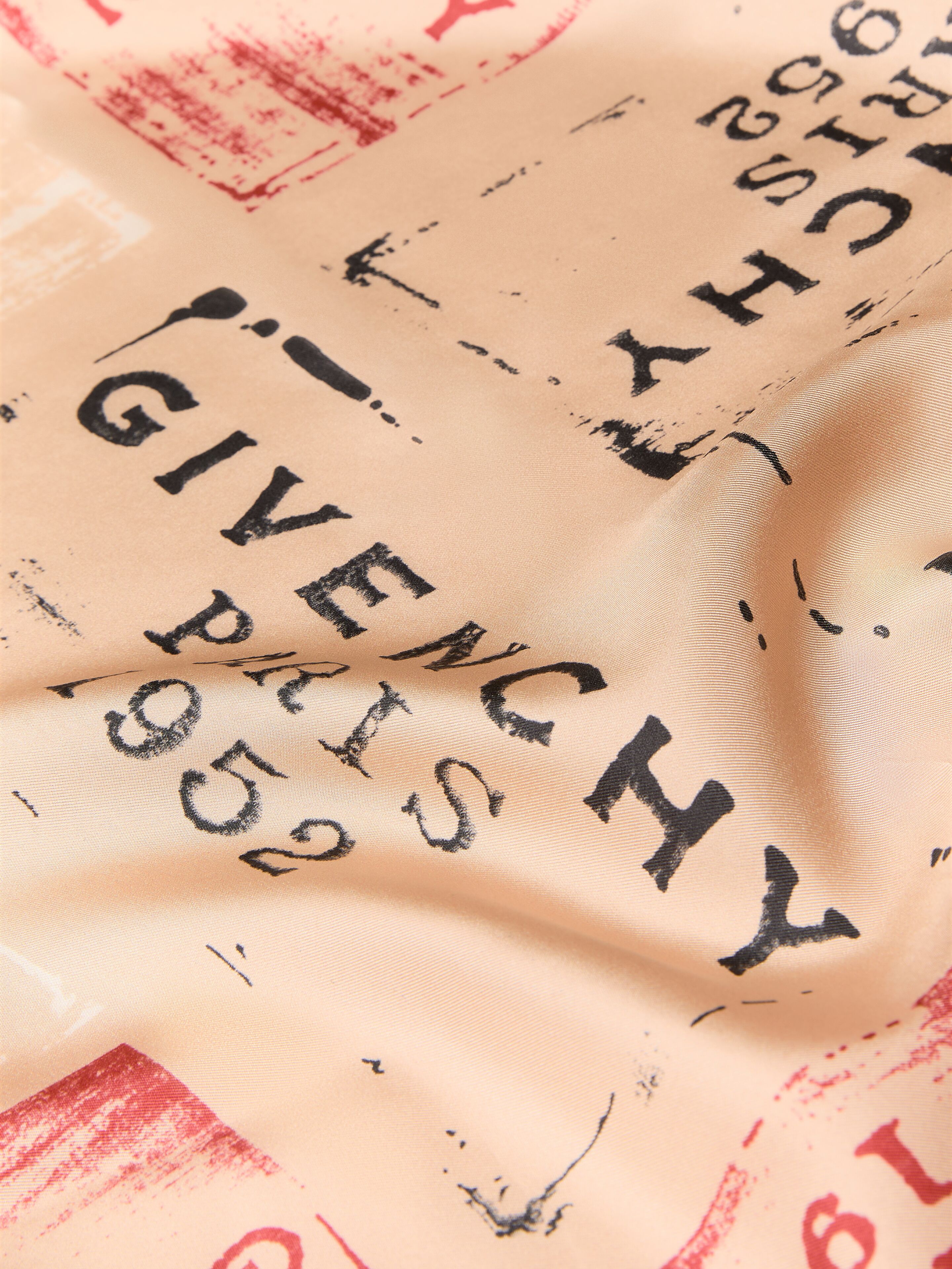 GIVENCHY Stamp shawl in silk in - beige - BG00NBG002-250 | Givenchy US