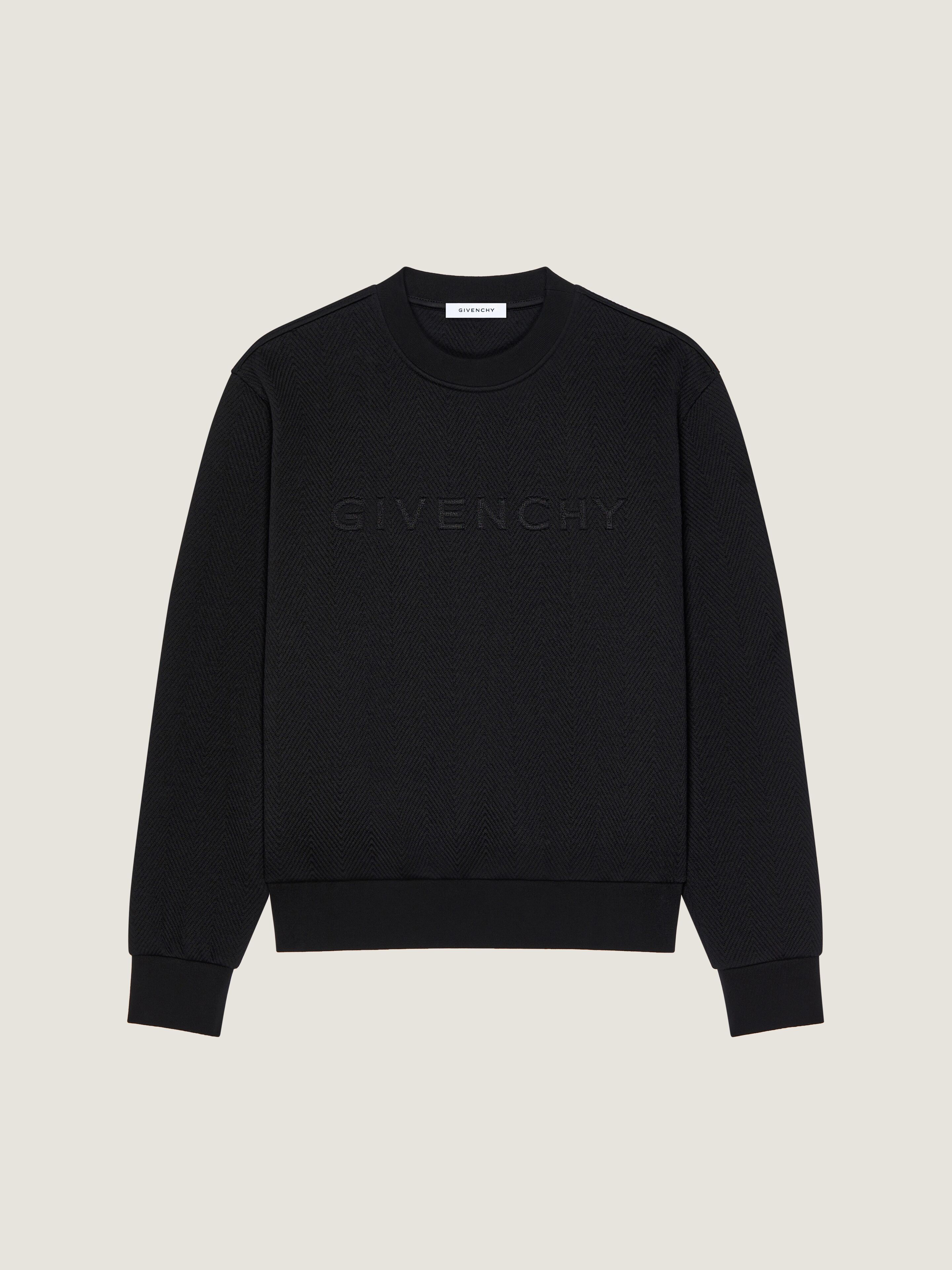 Givenchy Sweatshirt En Maille À Chevrons Et Jacquard  In Black