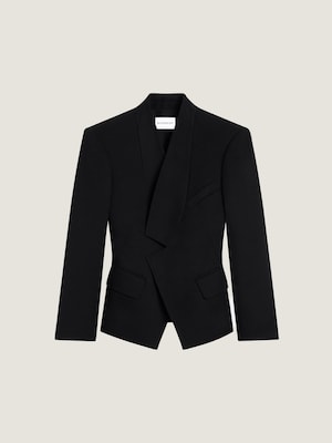 Veste à revers inversé en laine