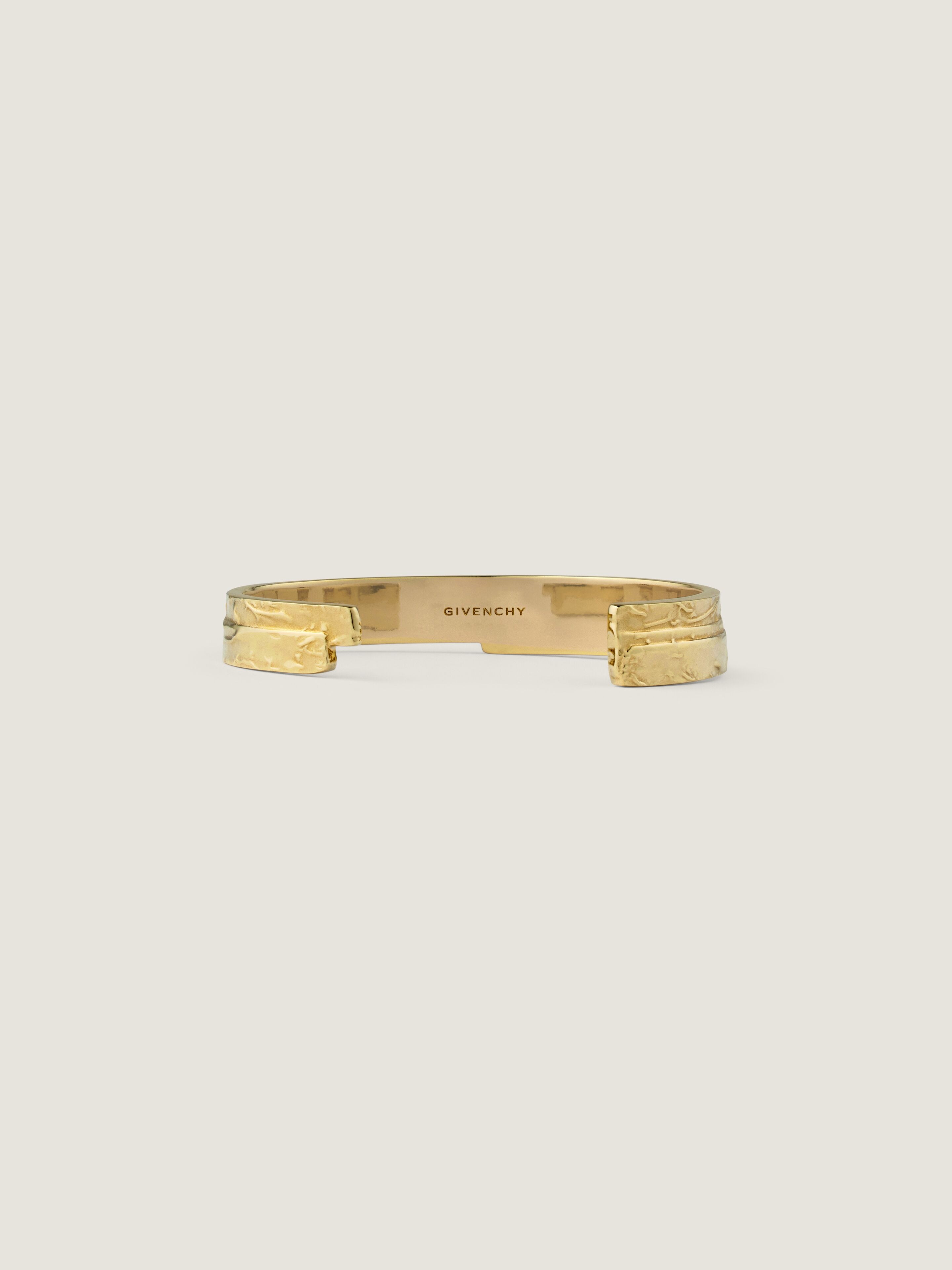 GIVENCHY Tape cuff bracelet in metal and enamel in - antic golden