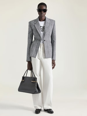 Large Pinch bag in leather