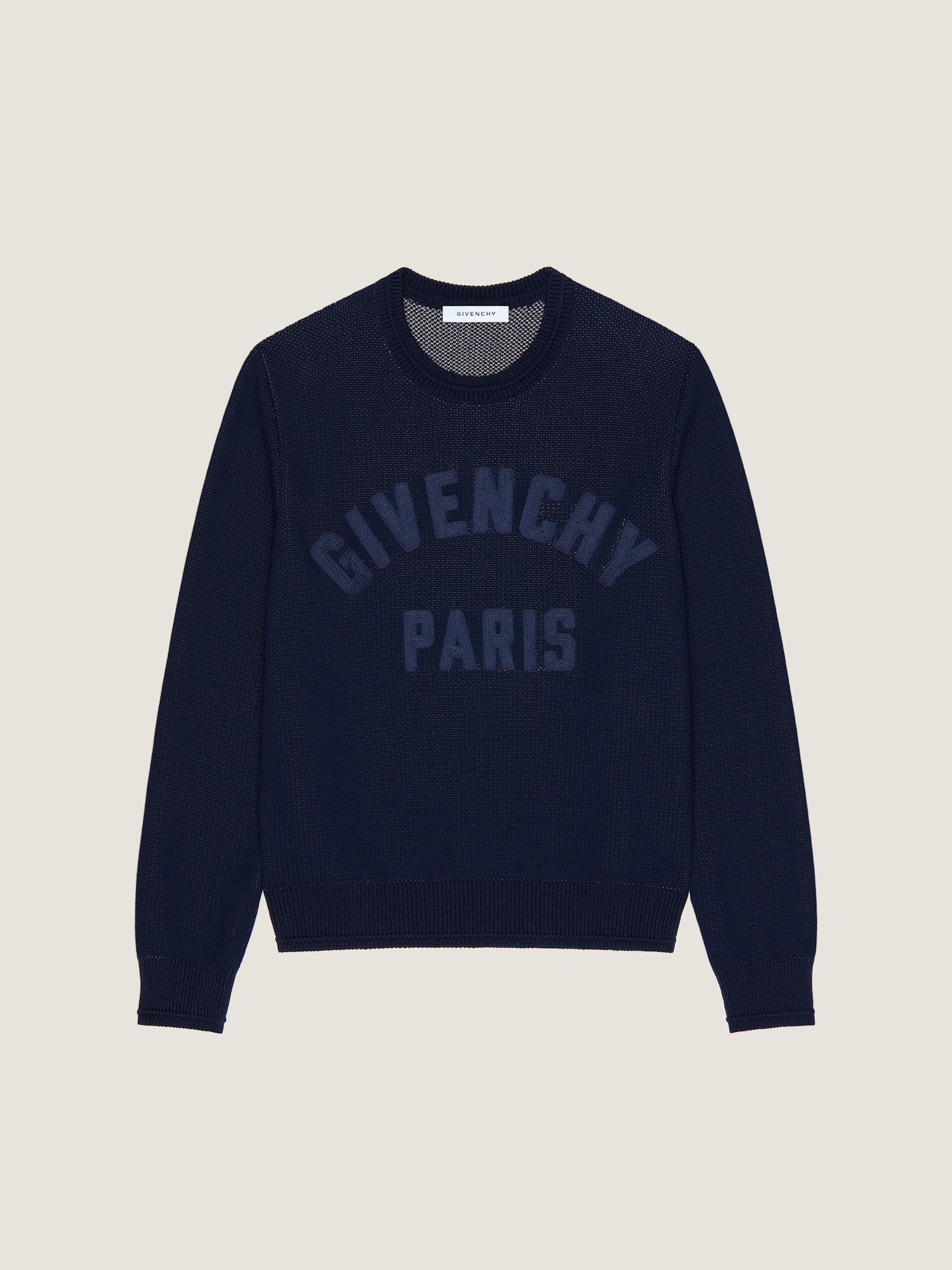 Sweater in cotton knit with GIVENCHY Paris embroidery 3
