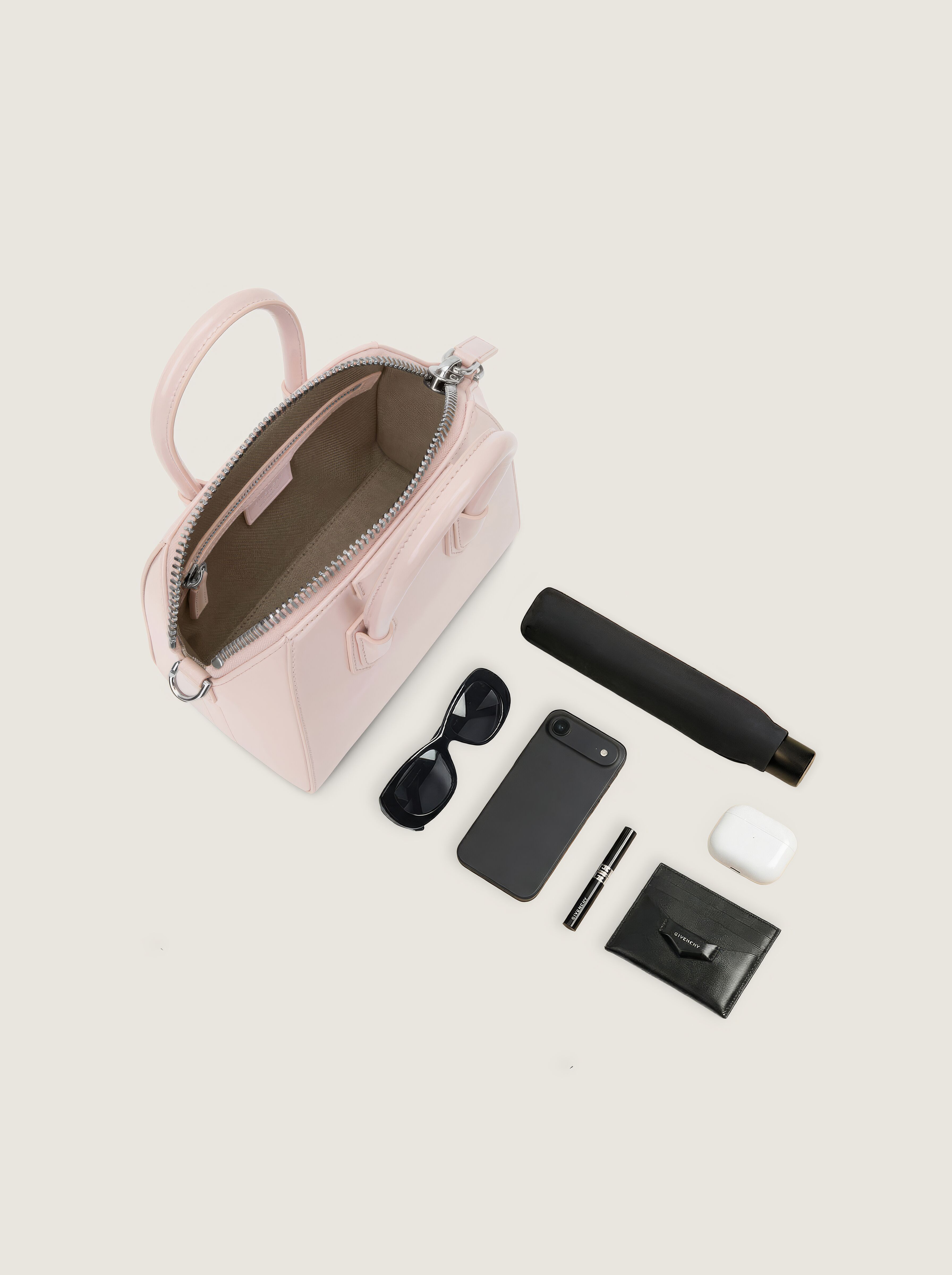 Mini Antigona bag in Box leather in - baby pink - BB5148B00D-661