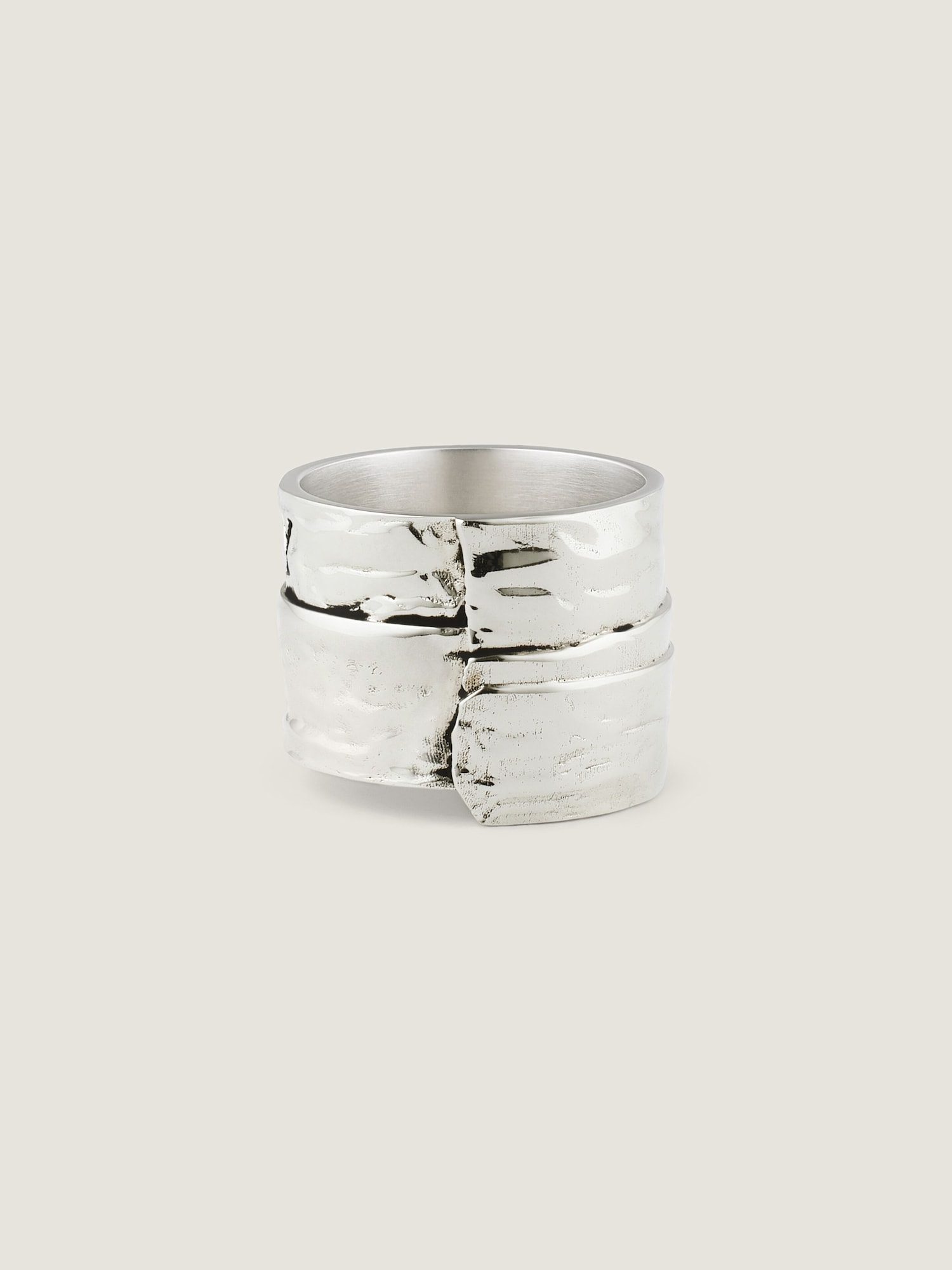 Givenchy Tape ring in metal and enamel in - antic silvery 