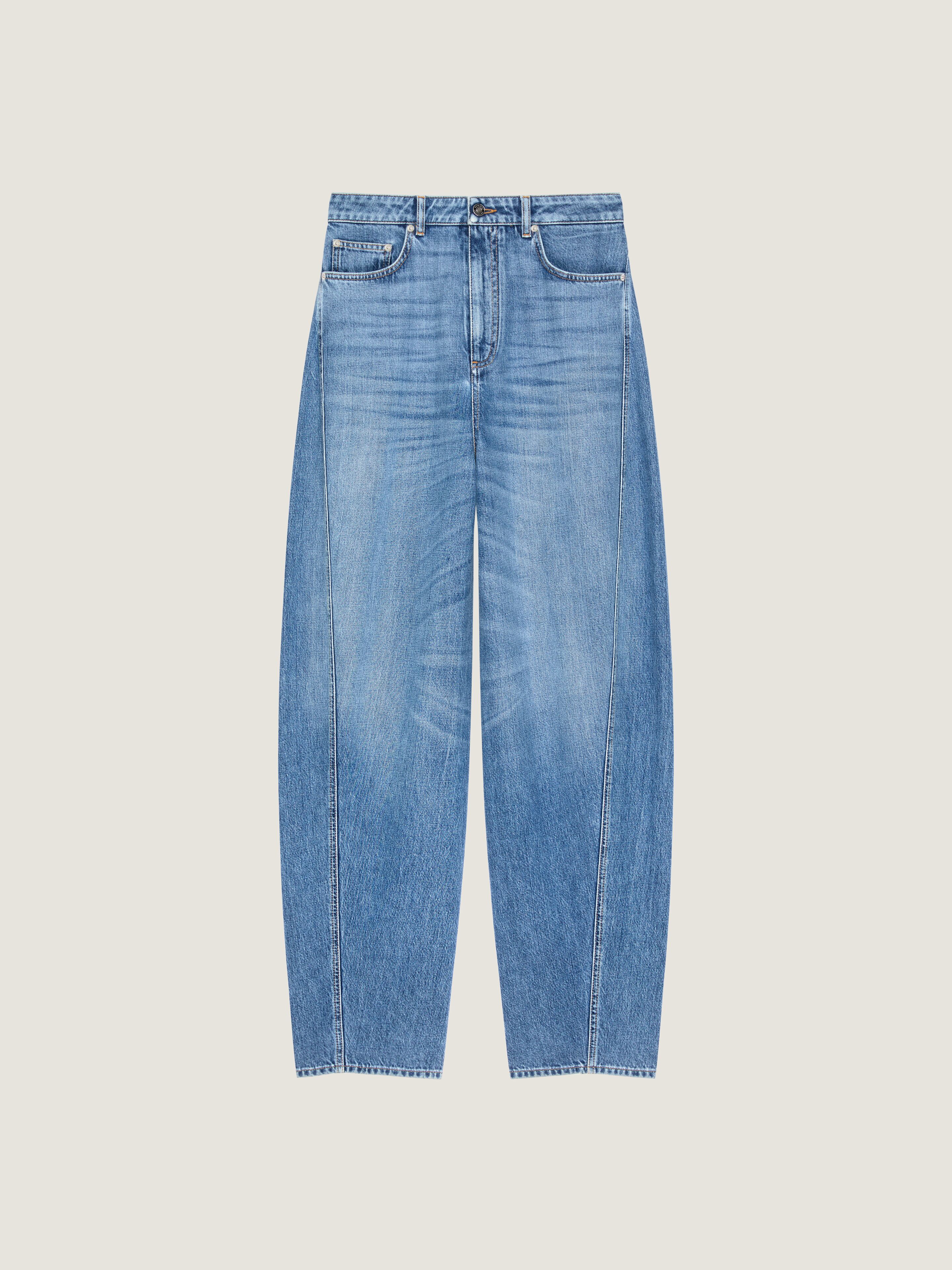 Washed Cocoon jeans in - medium blue - BW517J516W-420 | Givenchy US