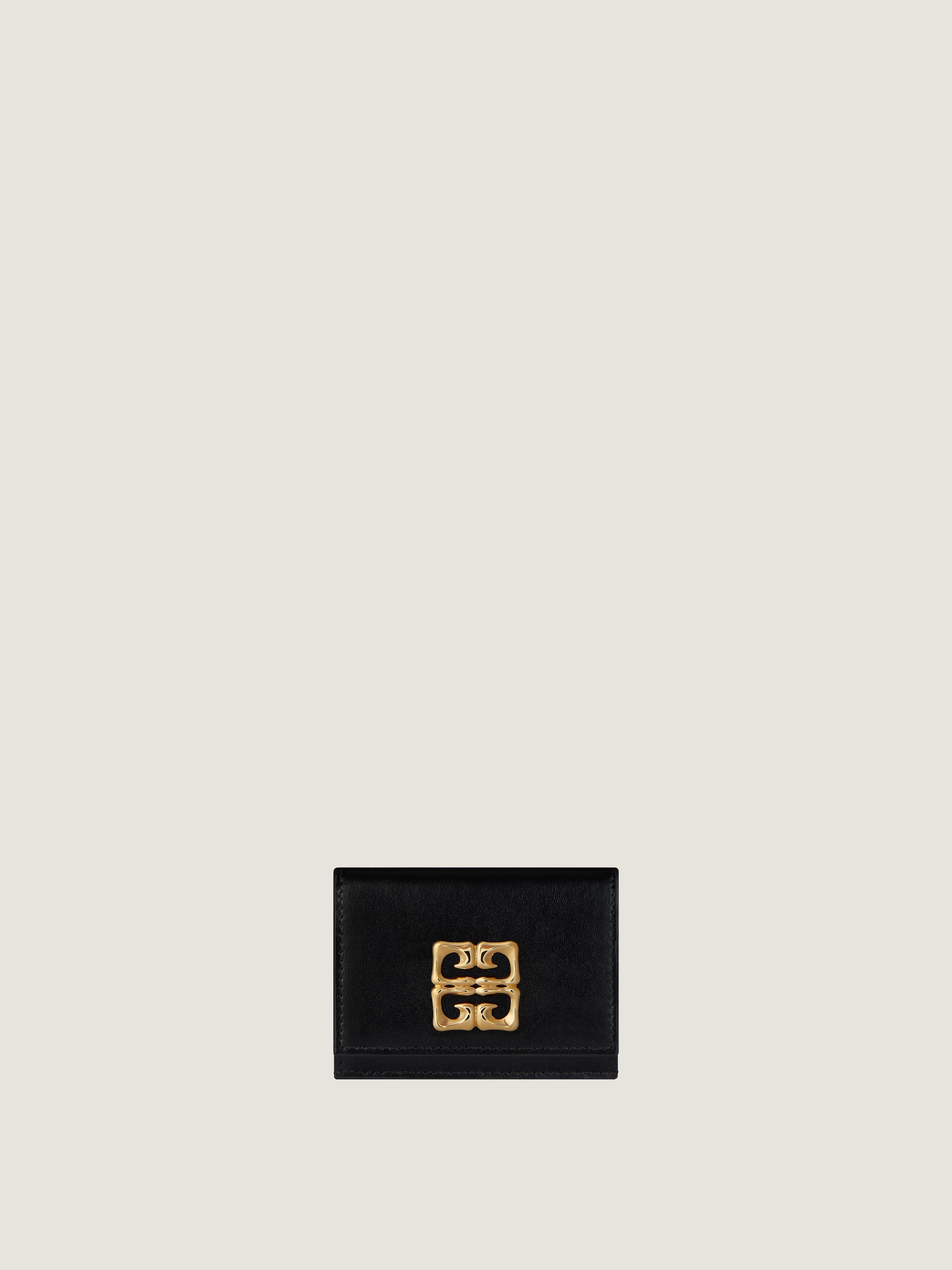 4G Liquid card holder in Box leather in - black | Givenchy US