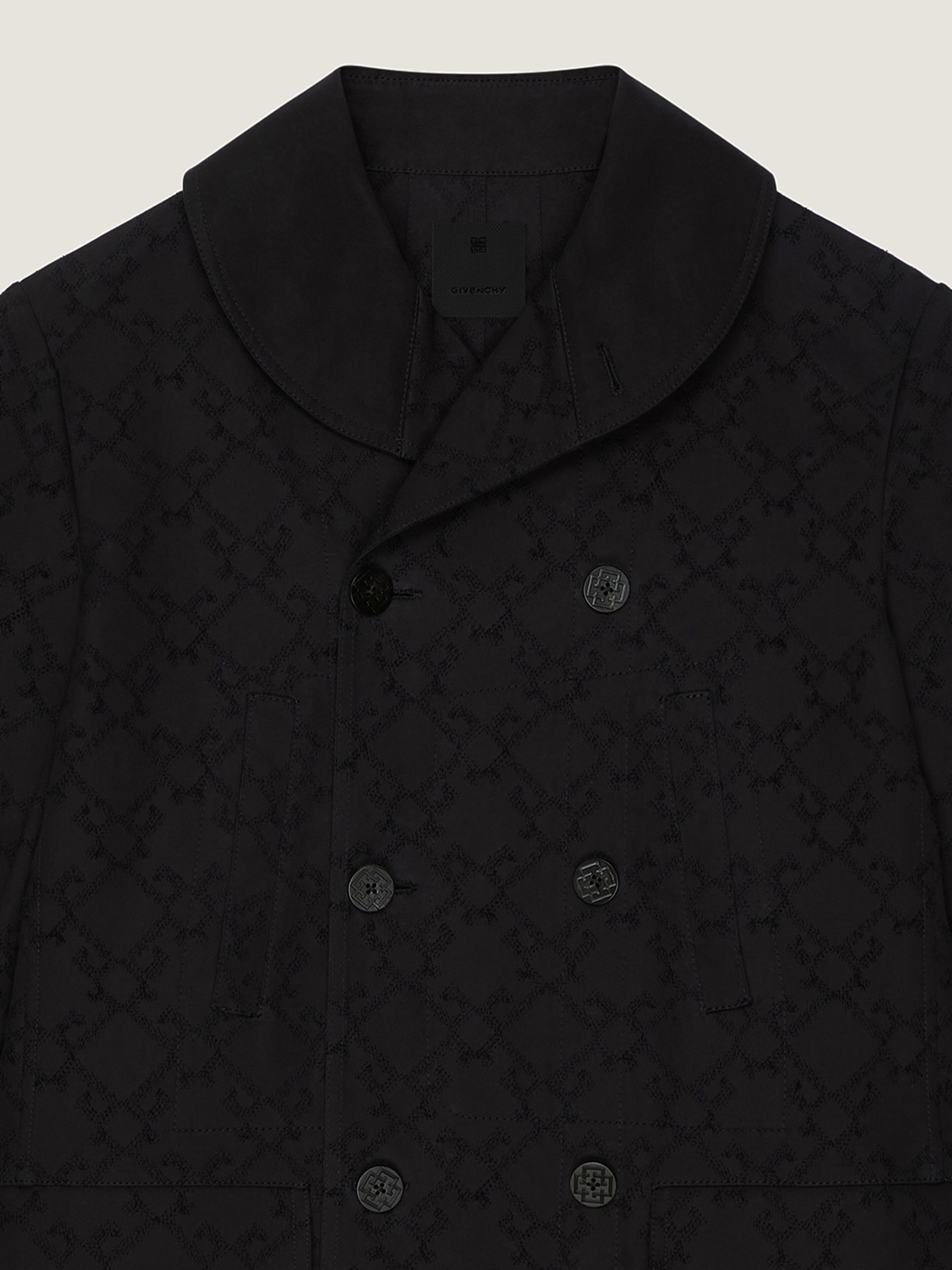 GIVENCHY ブラック ダブルブレスト ピーコート GIVENCHY ブラック ダブルブレスト ピーコート
