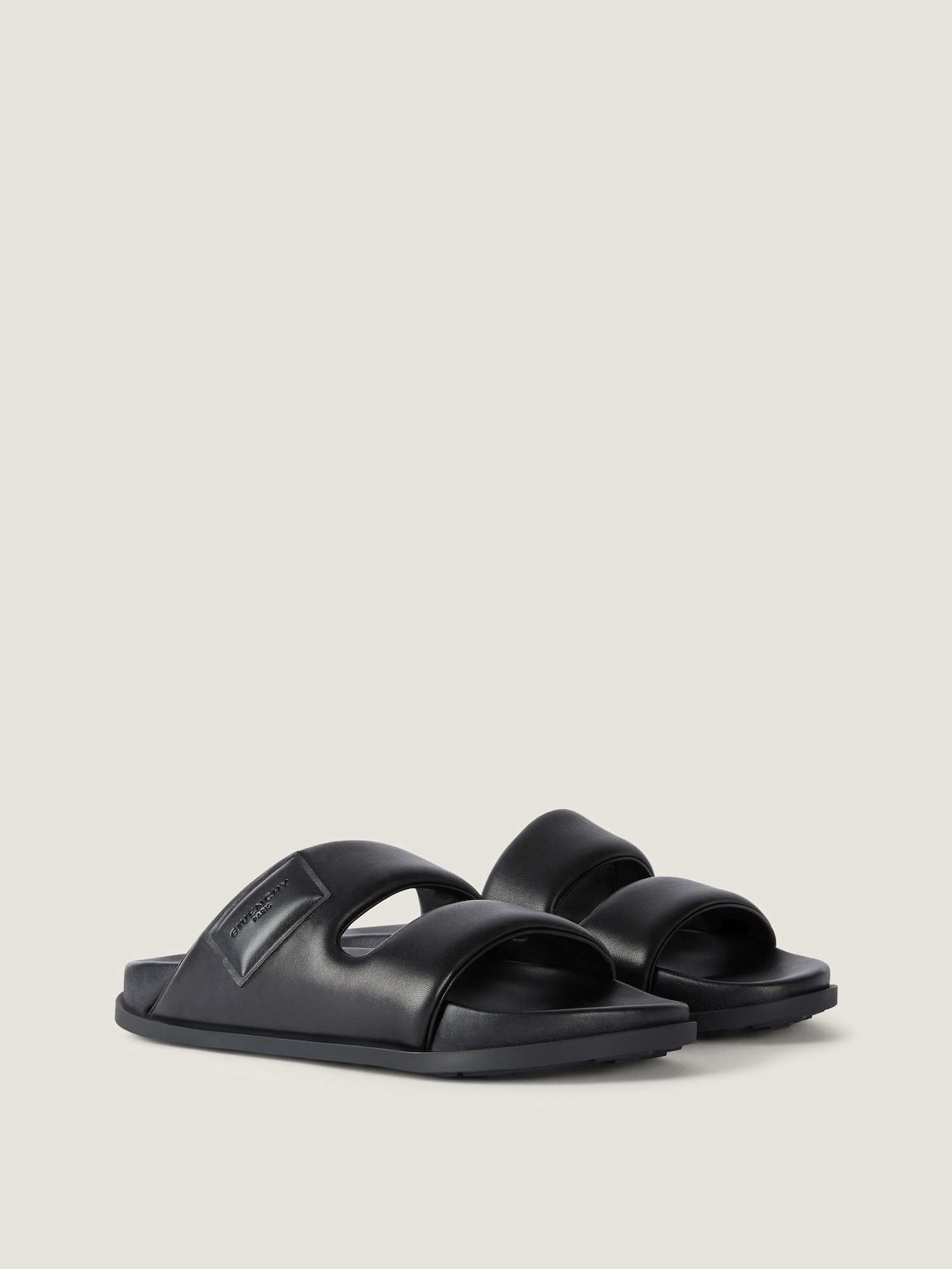 Givenchy Black Leather Sandals Givenchy | 4G strap flat black leather sandals | Savannahs main image 3