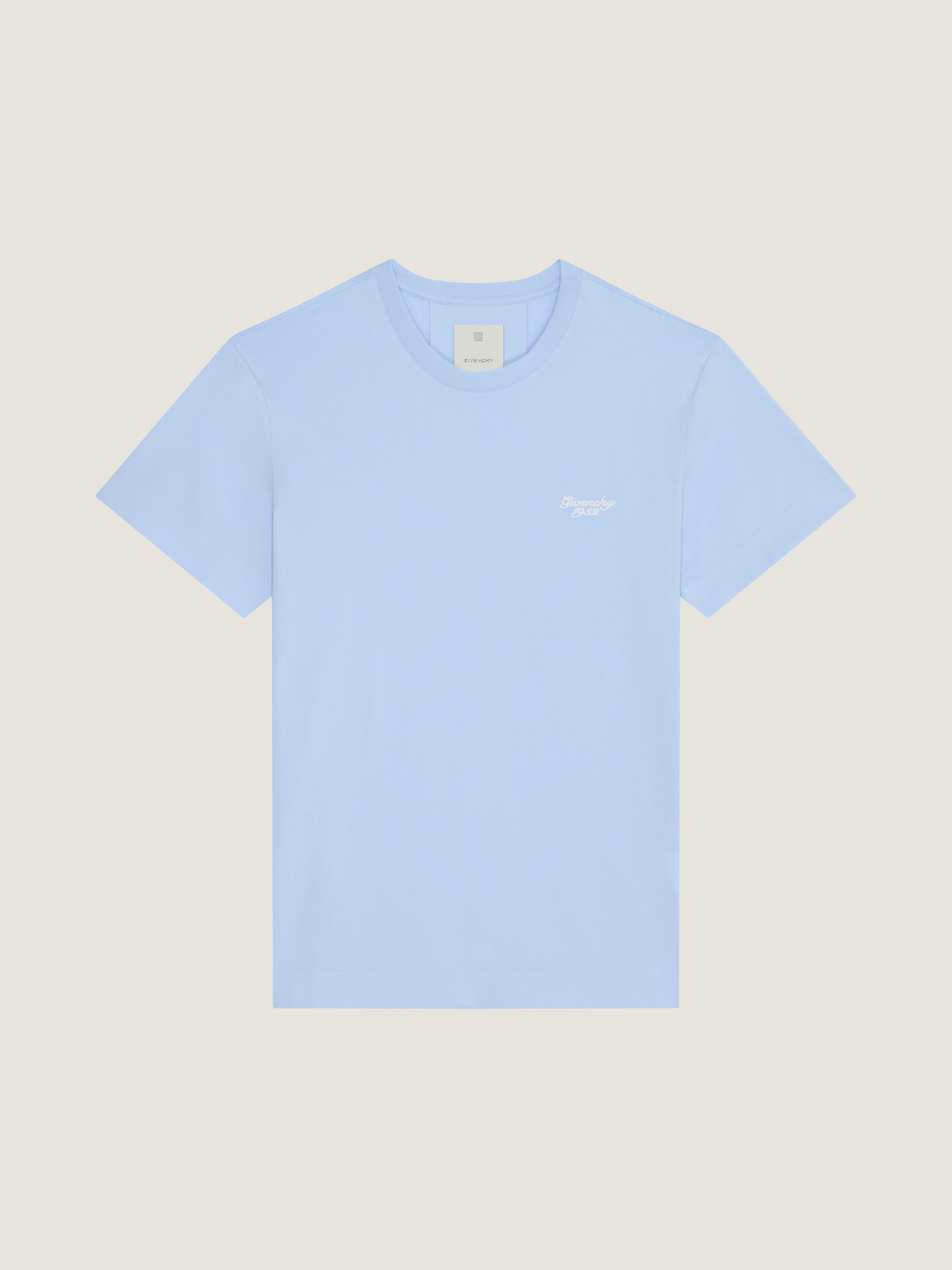 GIVENCHY 1952 slim fit t-shirt in cotton in - baby blue