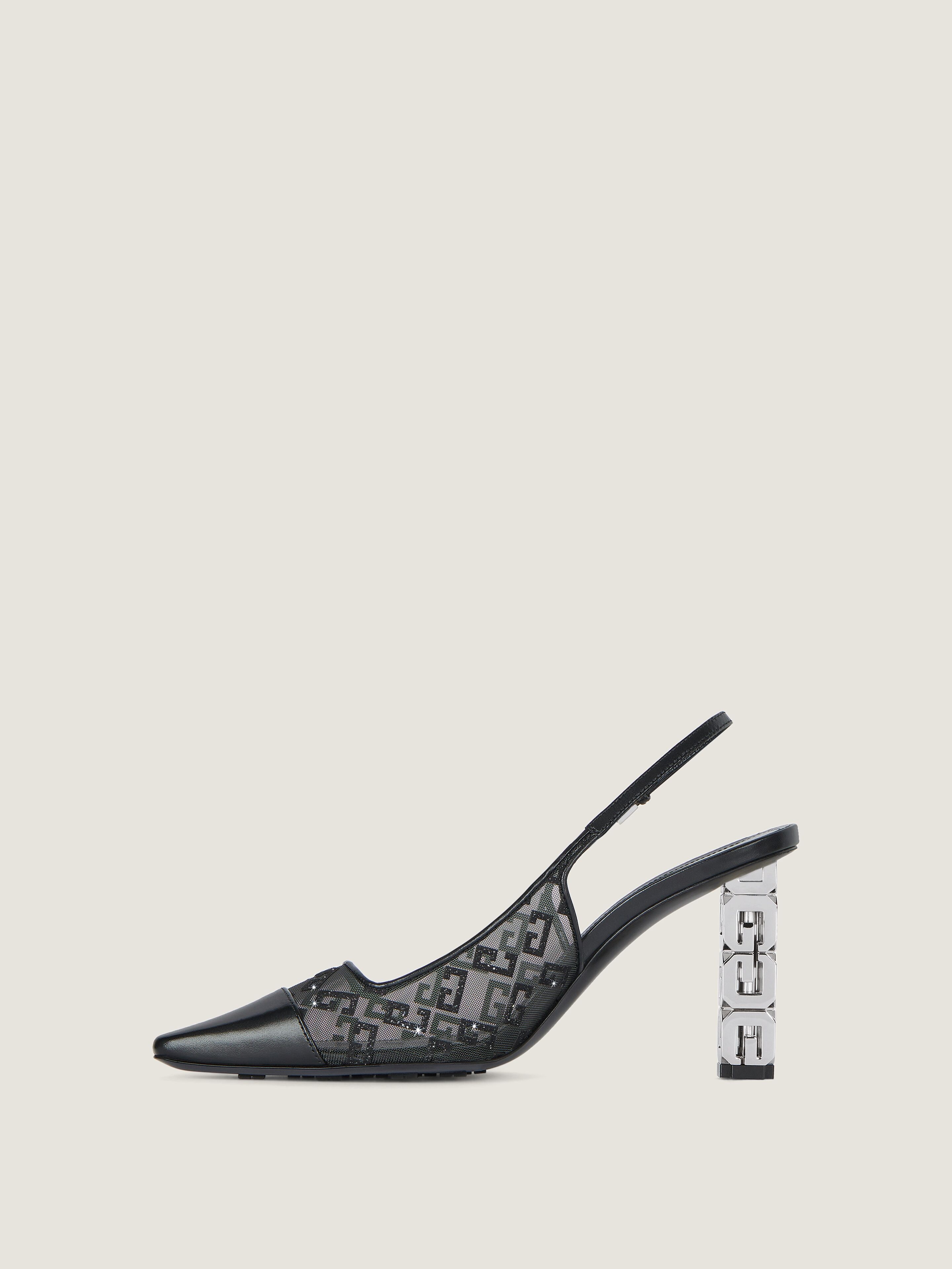 【GIVENCHY】 G Cube レザーミュール BE3082E1Q4001 G Cube heeled mules in leather in - black | Givenchy US