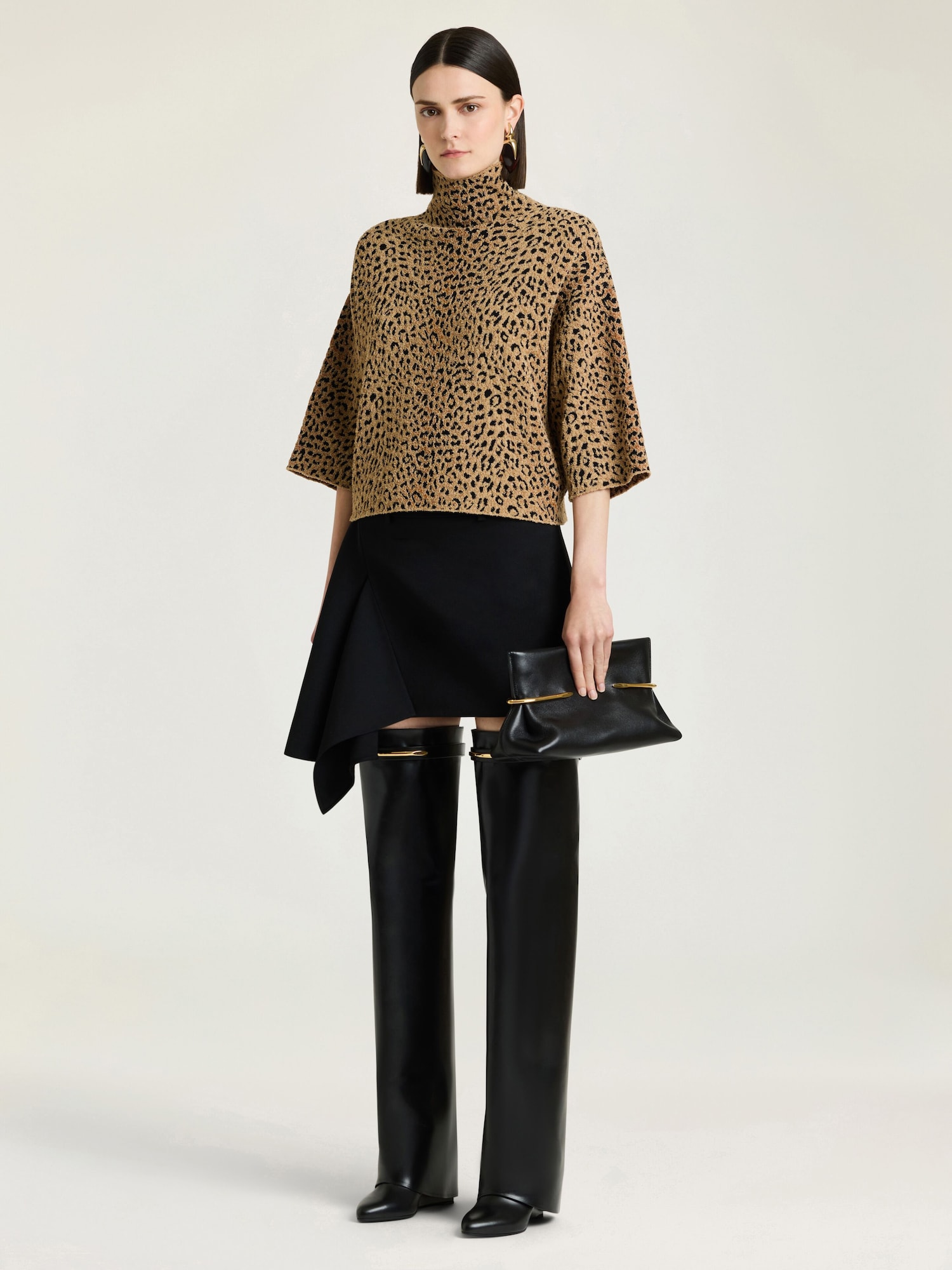 GIVENCHY ウール スラッシュ ミニスカート