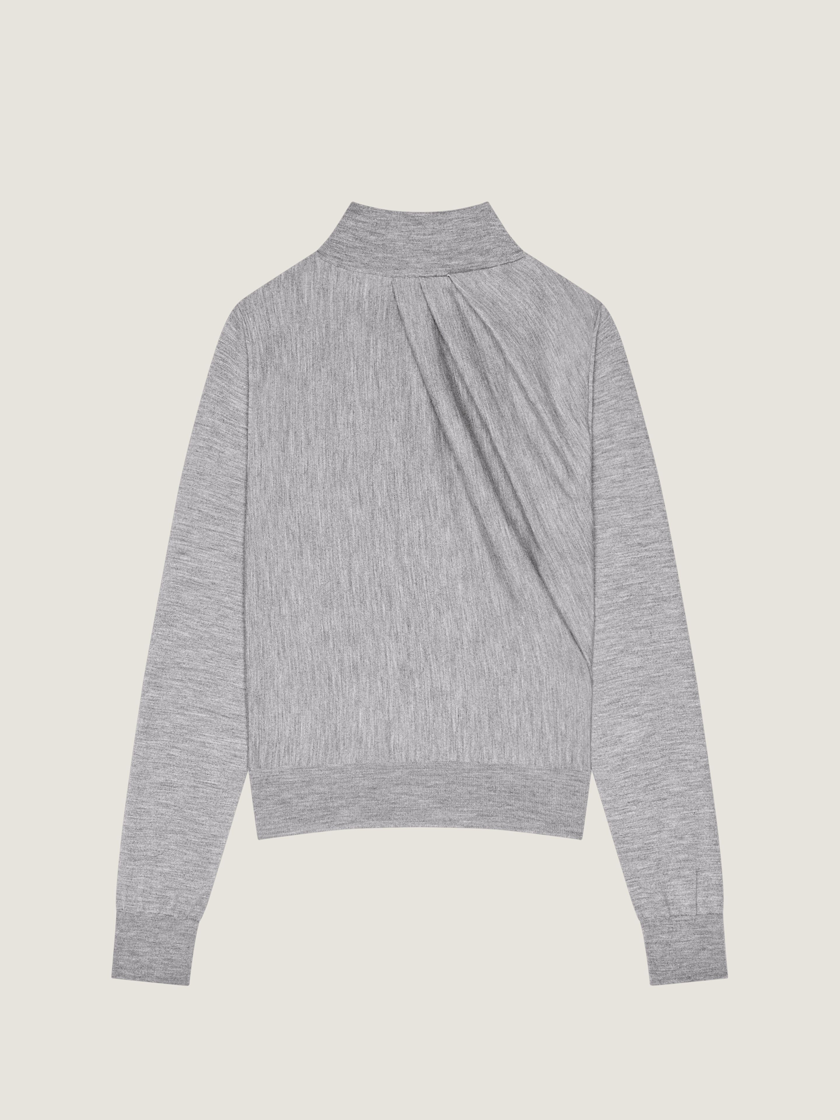 Givenchy Pull Drapé En Laine In Gray
