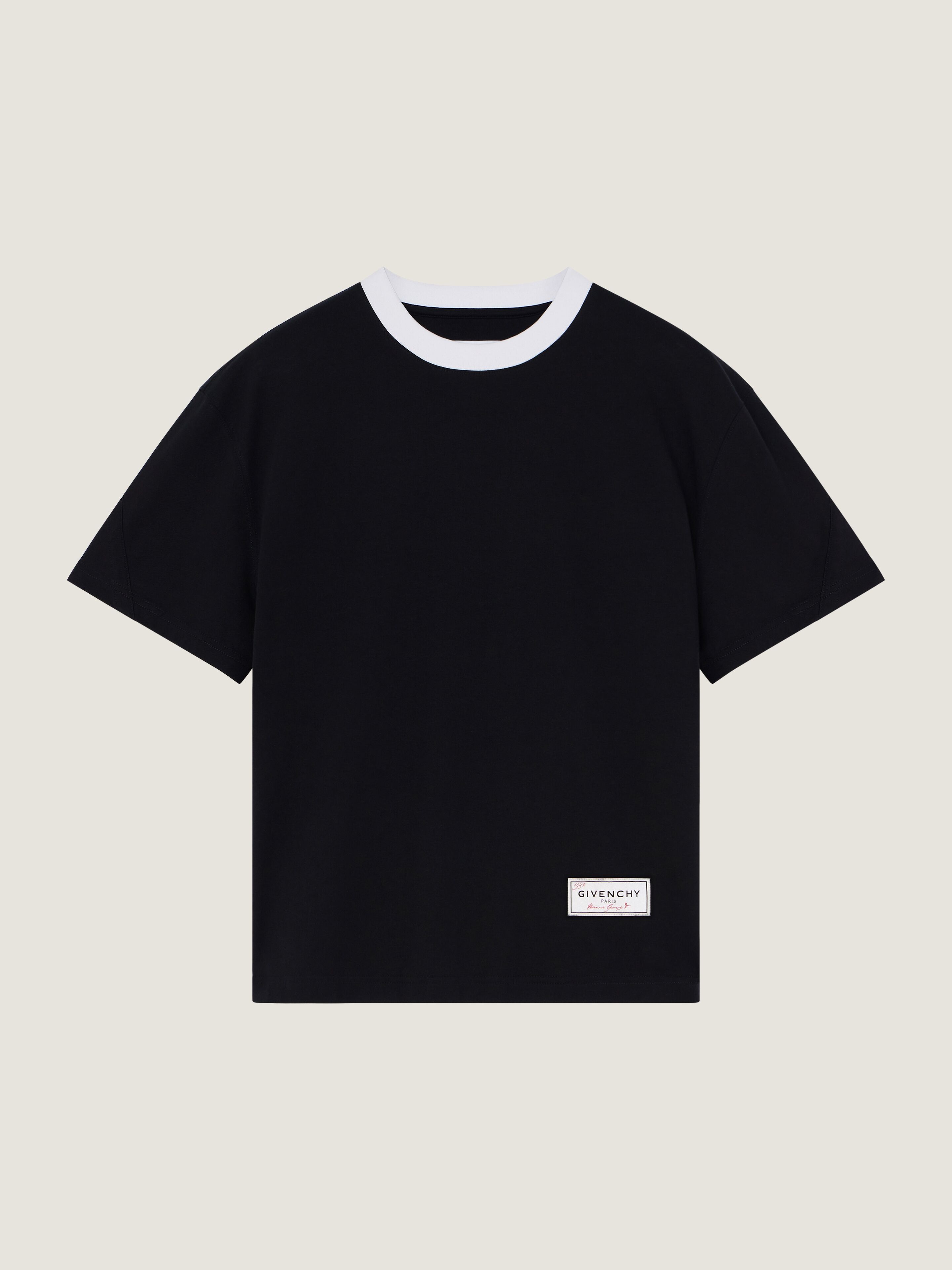 Couture Seam t-shirt in cotton with contrasting collar | Givenchy