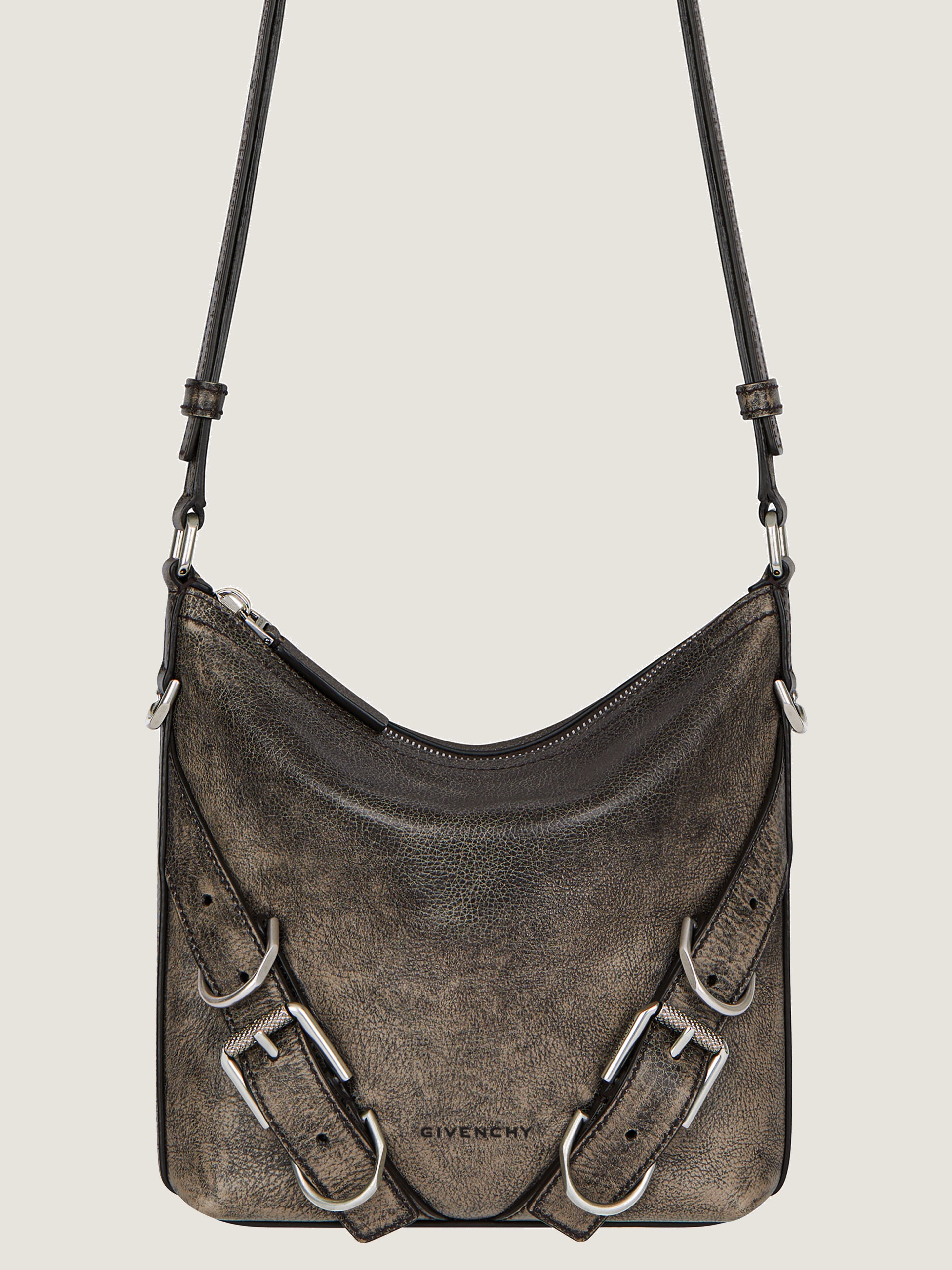 GIVENCHY ◆ Voyou Small Crossbody Bag Voyou Crossbody bag in grained leather in - black | Givenchy US