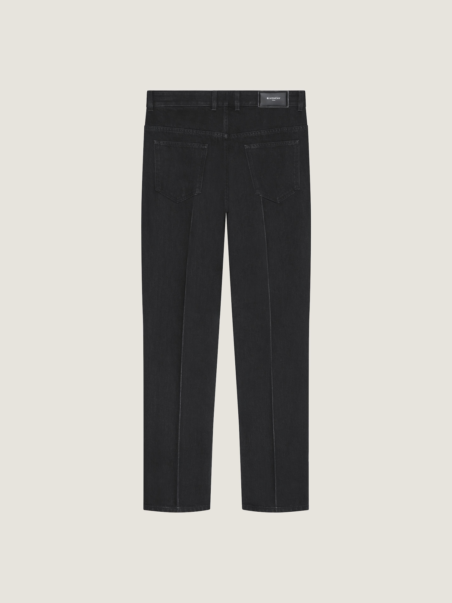 Straight fit jeans with crease effect in - black - BM51NS5YD6-001 