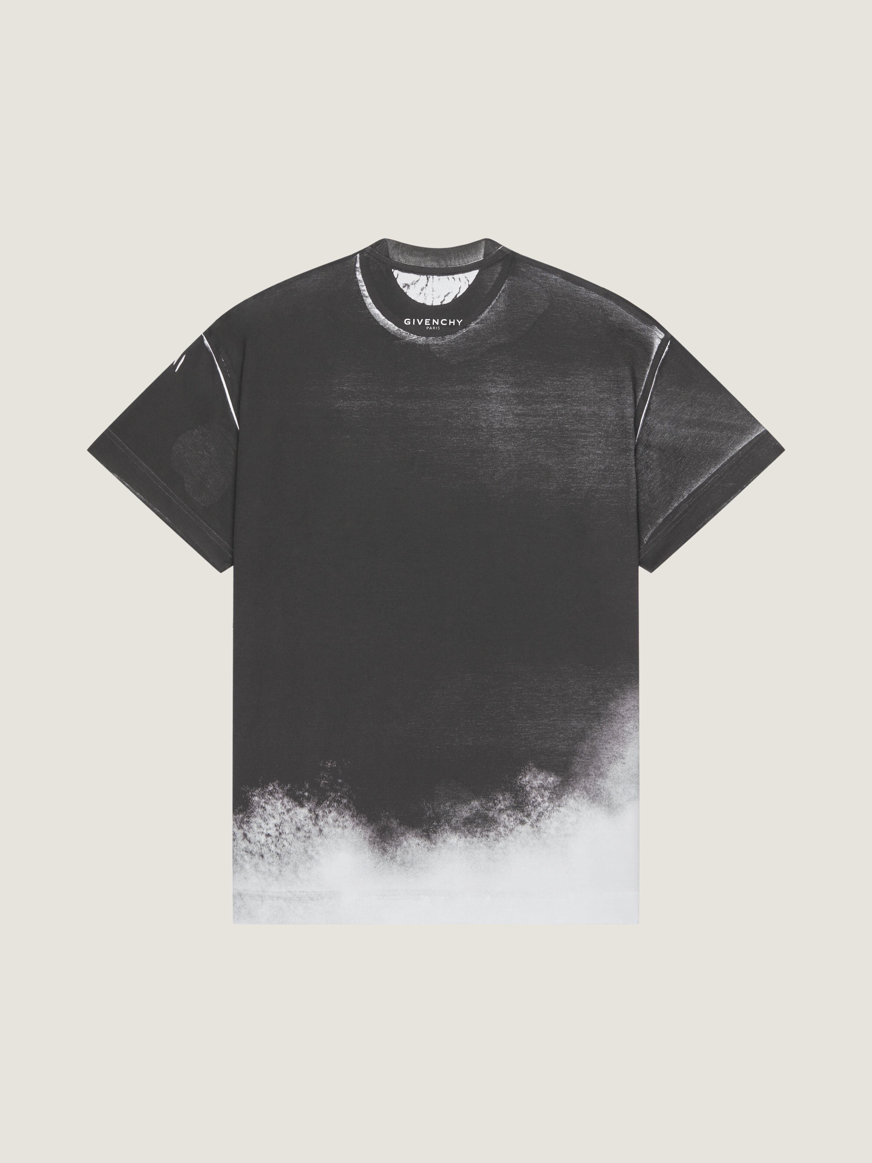 Boxy fit t-shirt in cotton with Portrait print in - black/white