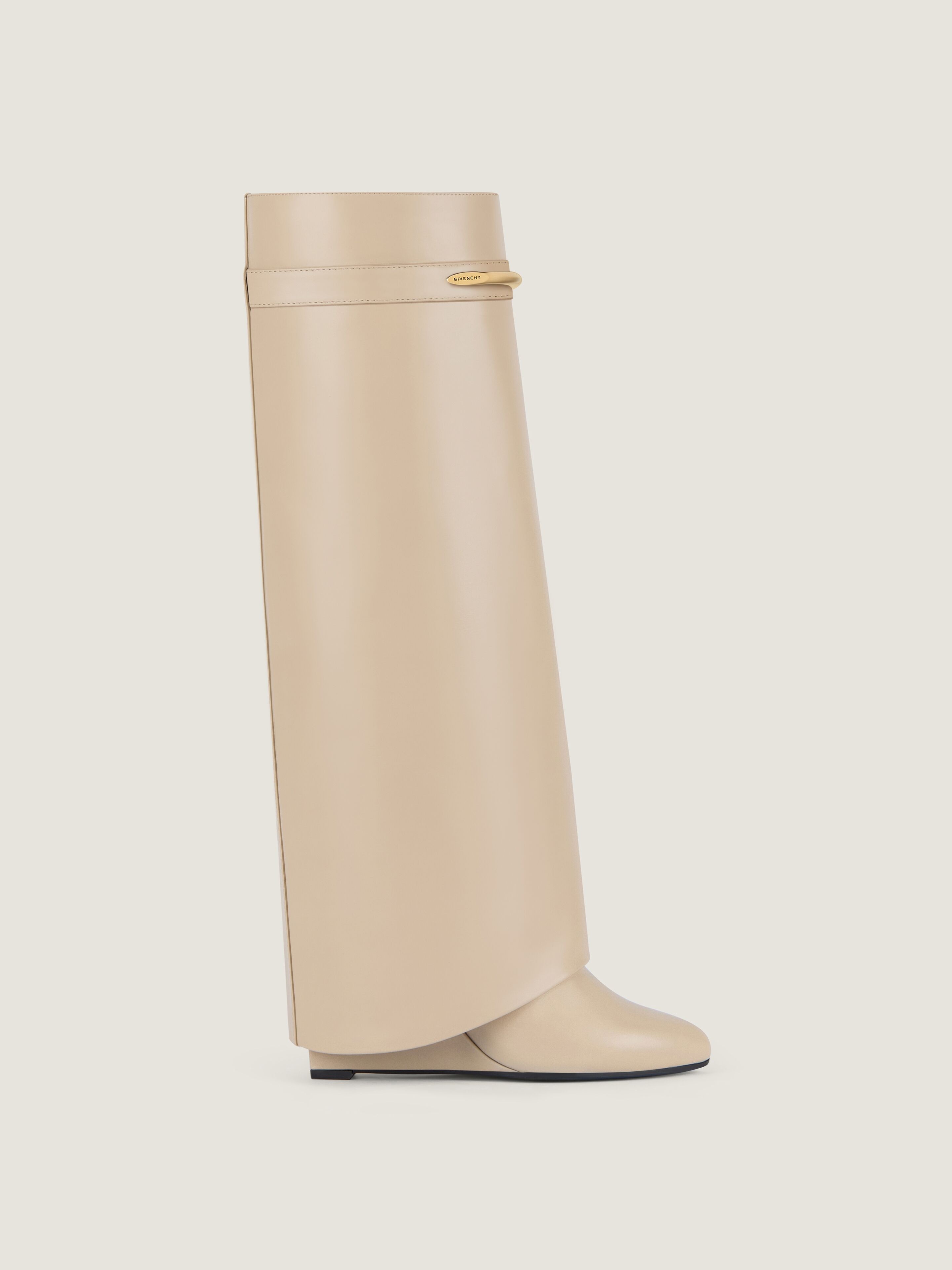 Givenchy Shark Boots In Leather In Neutral