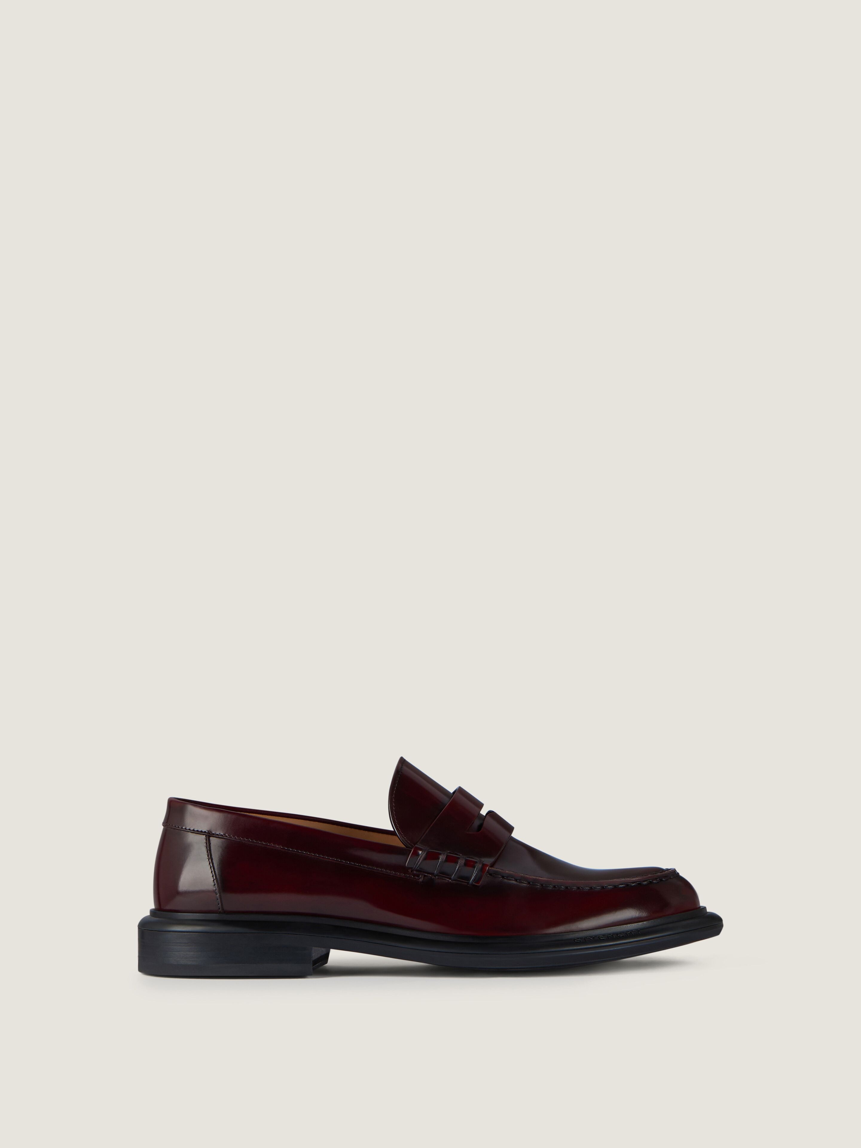 Givenchy Gent Loafers In Brushed Leather In Burgundy