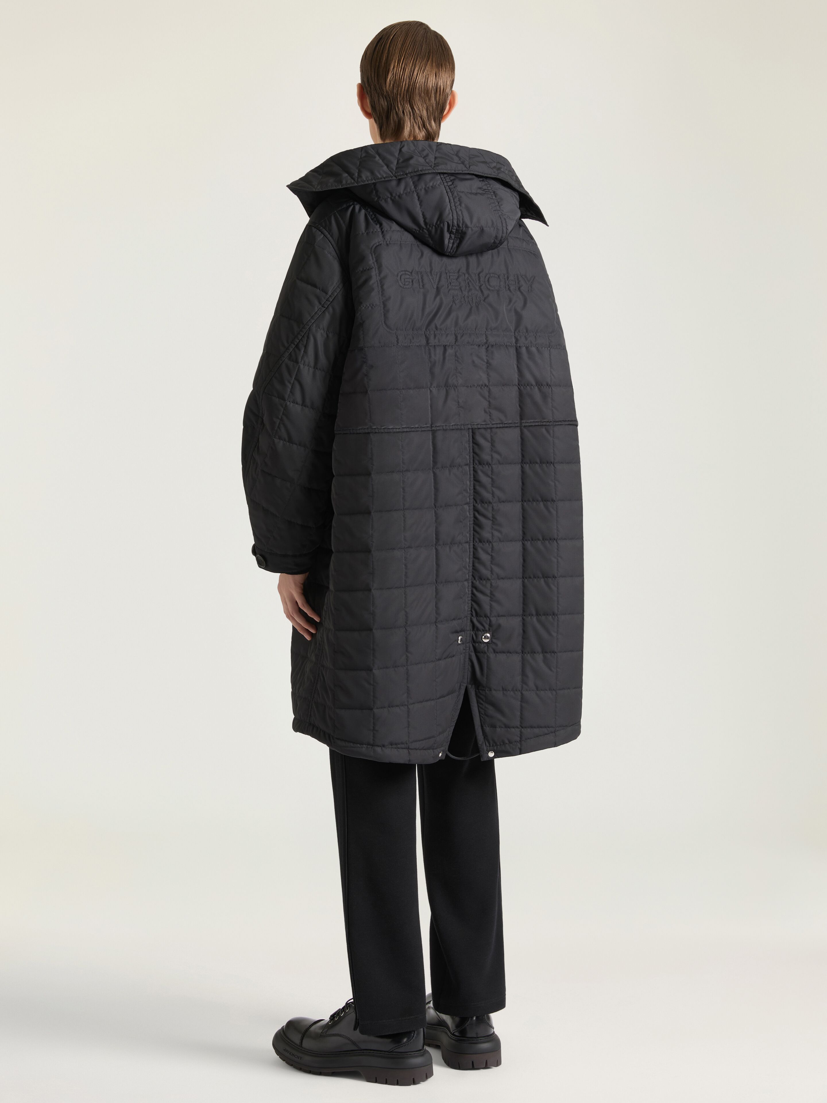 (希少)GIVENCHY コート　made in Japan Couture Seam quilted parka with Givenchy Paris in - black