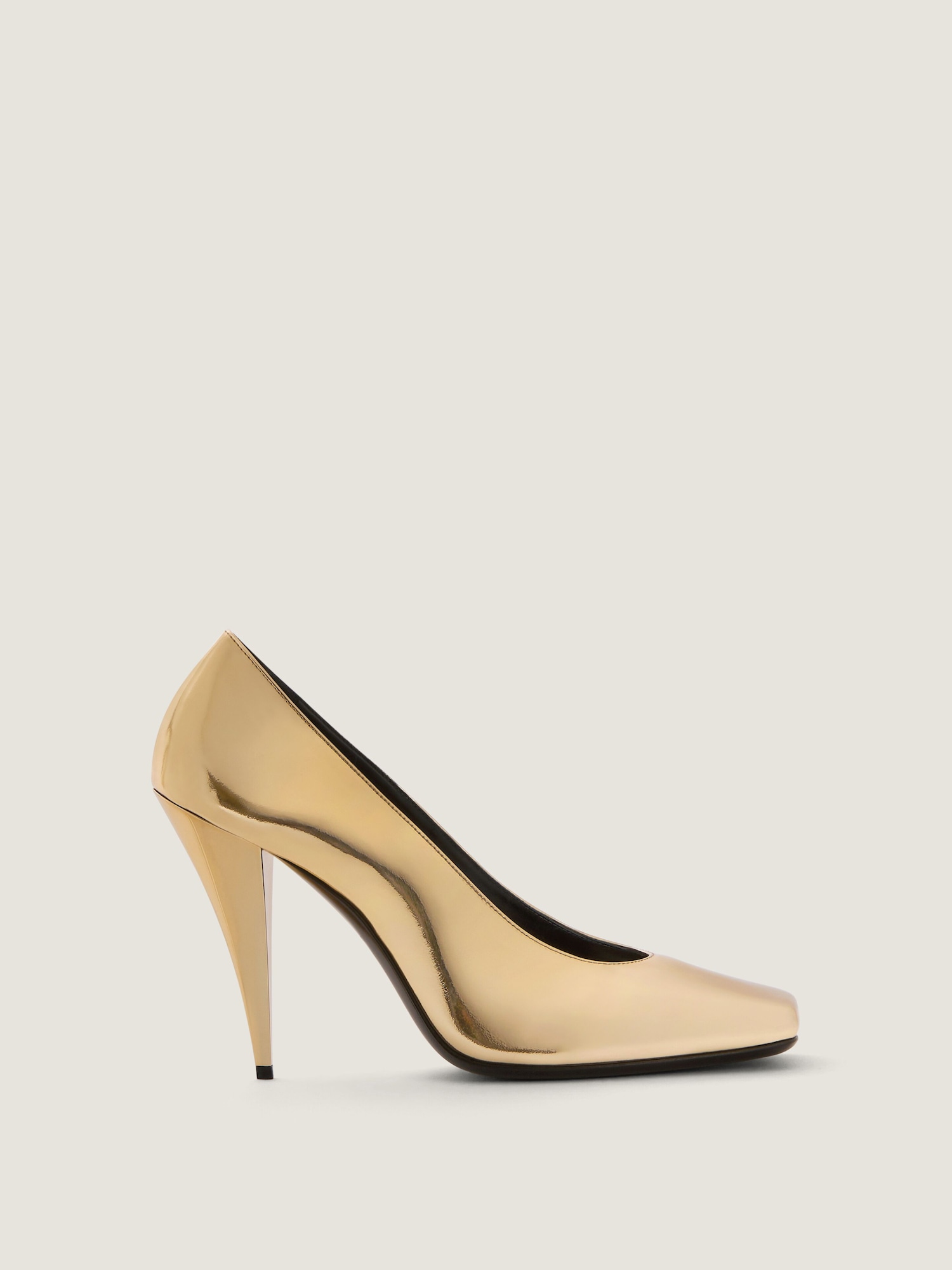 Sliced Square pumps in mirror effect leather in - golden | Givenchy