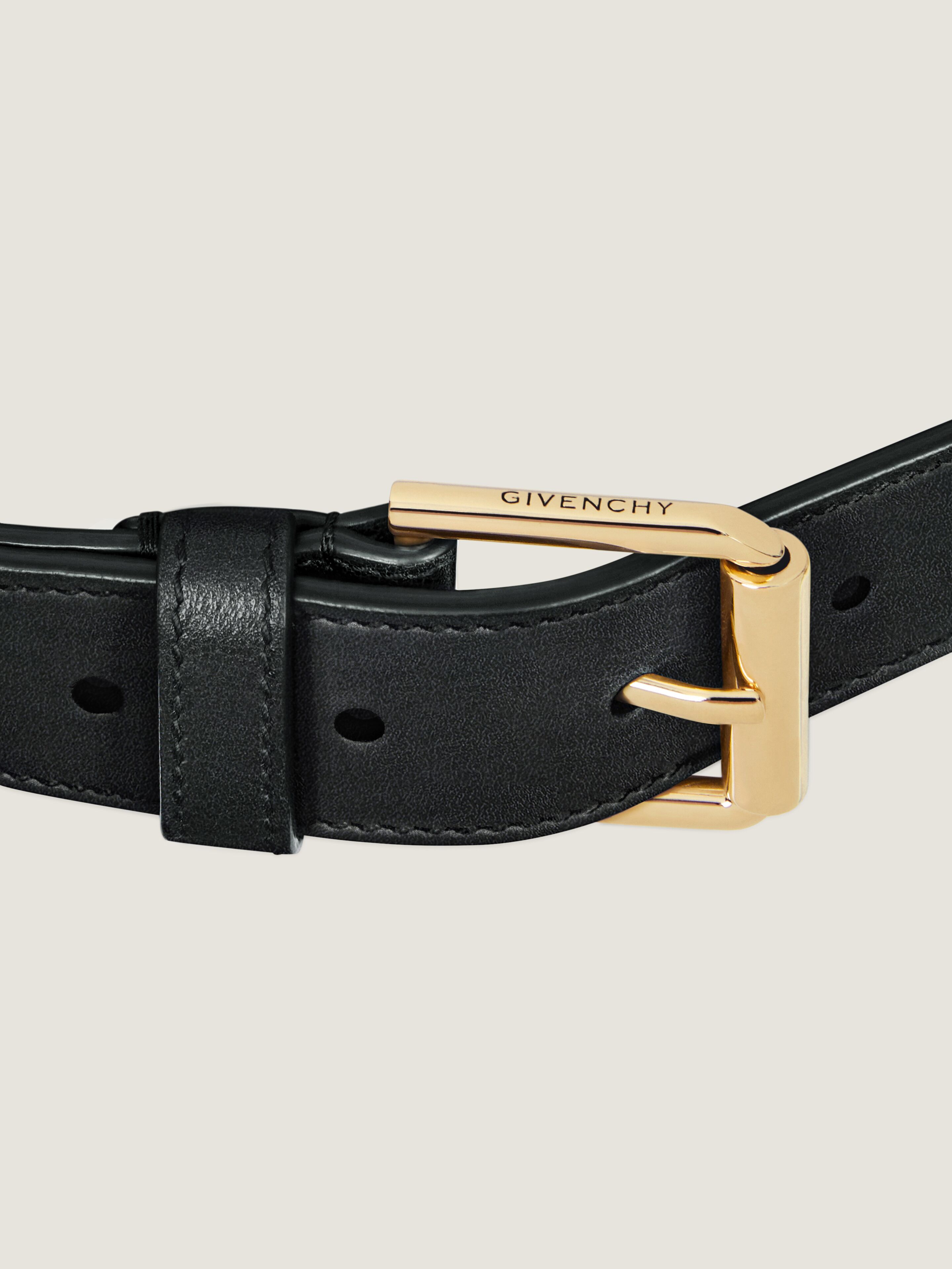 GIVENCHY ジバンシィ ベルト BA4003B0DE-0180 BELT 001 80 BLACK CALF ブラックカーフ ベルト ブラック系【新古品】【未使用】【中古】 Voyou belt in shiny leather in - black - BB408HB2AE-001 | Givenchy US