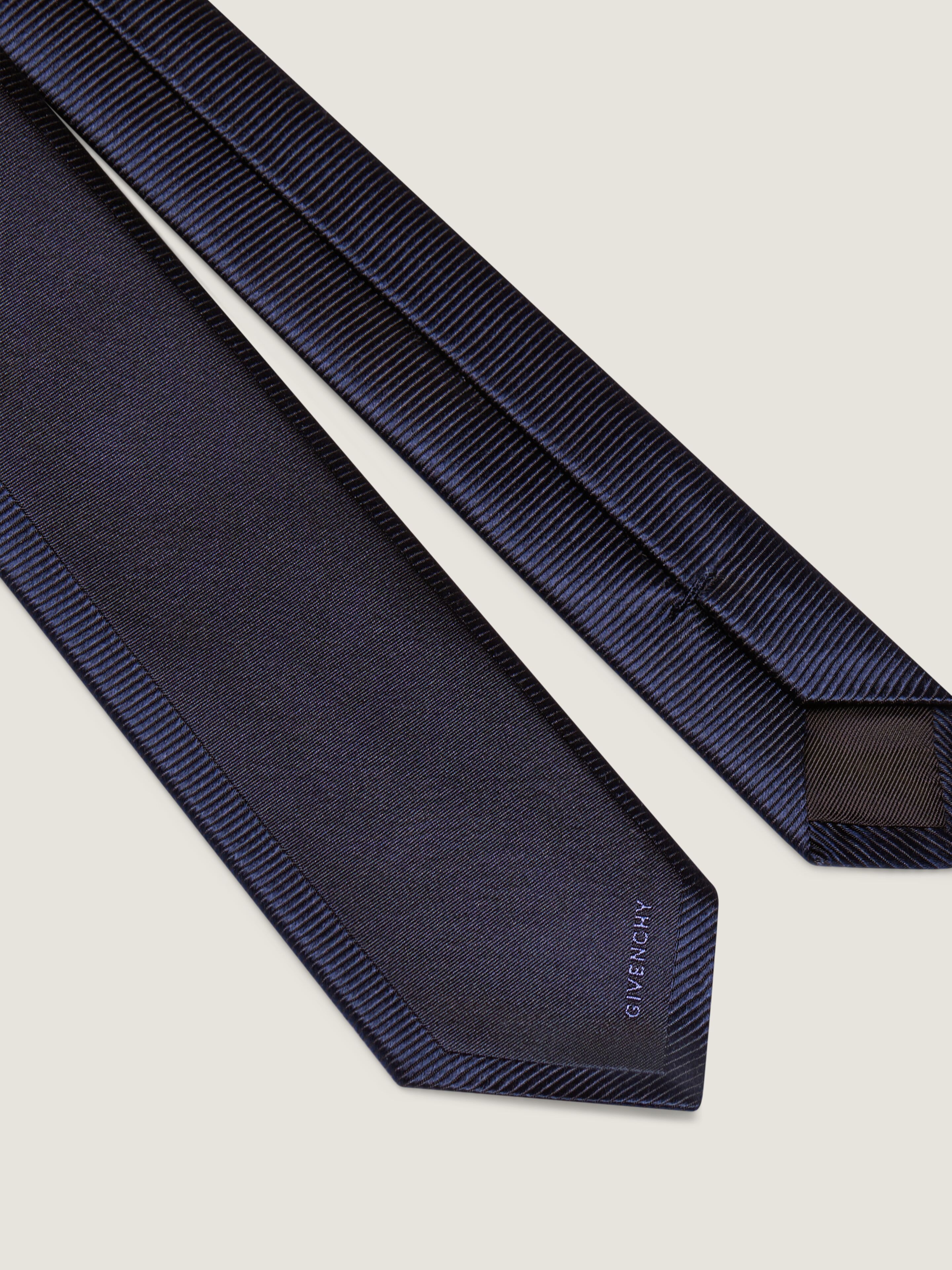 tatatata GIVENCHY ネックストラップ ネイビー Givenchy tie in silk with jacquard detail in - navy - BP105LP0XD