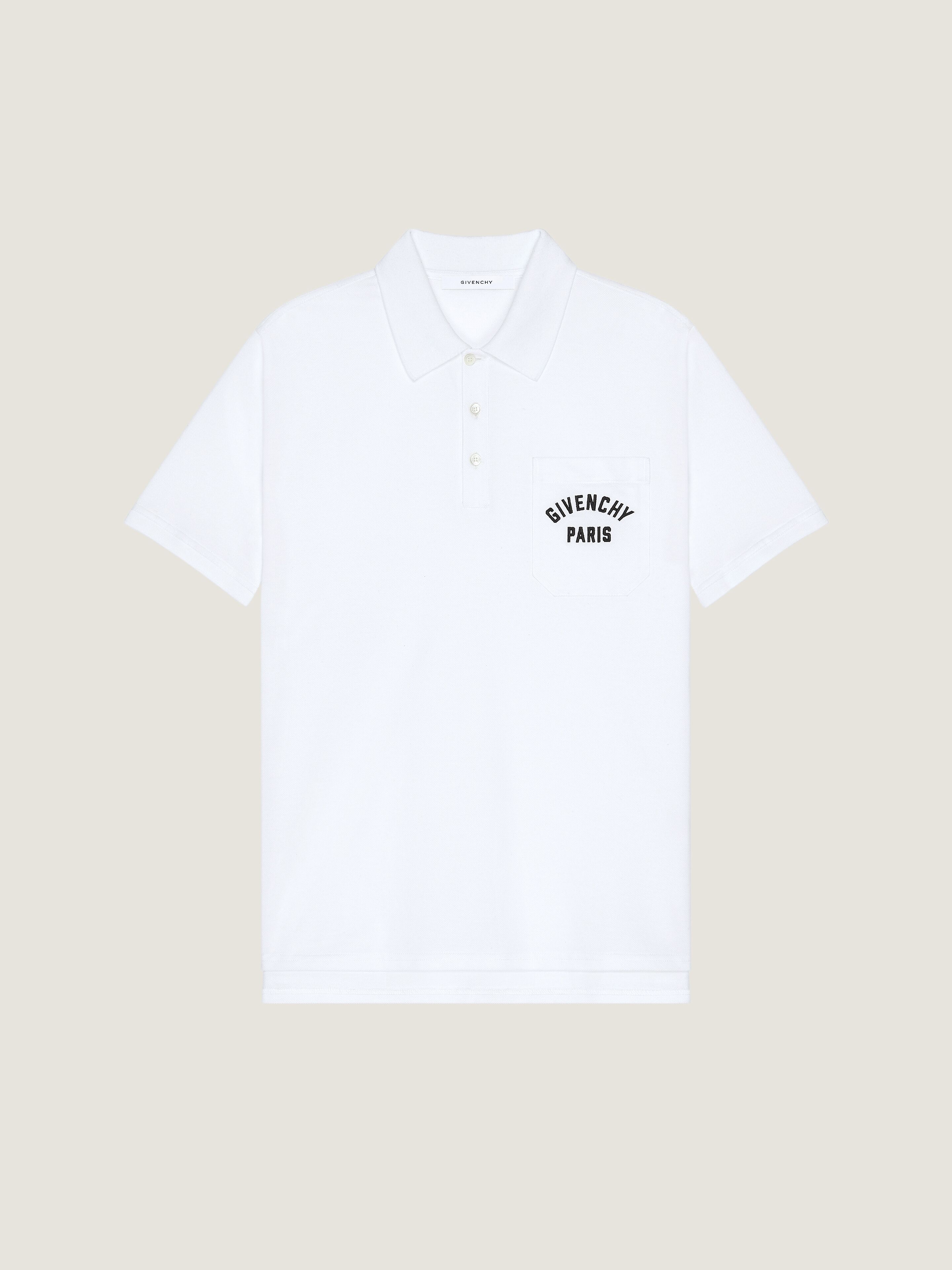 Polo in pique cotton with GIVENCHY Paris embroidery in - white