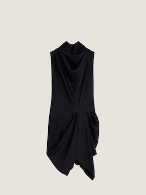 Top drapé en crepe satin