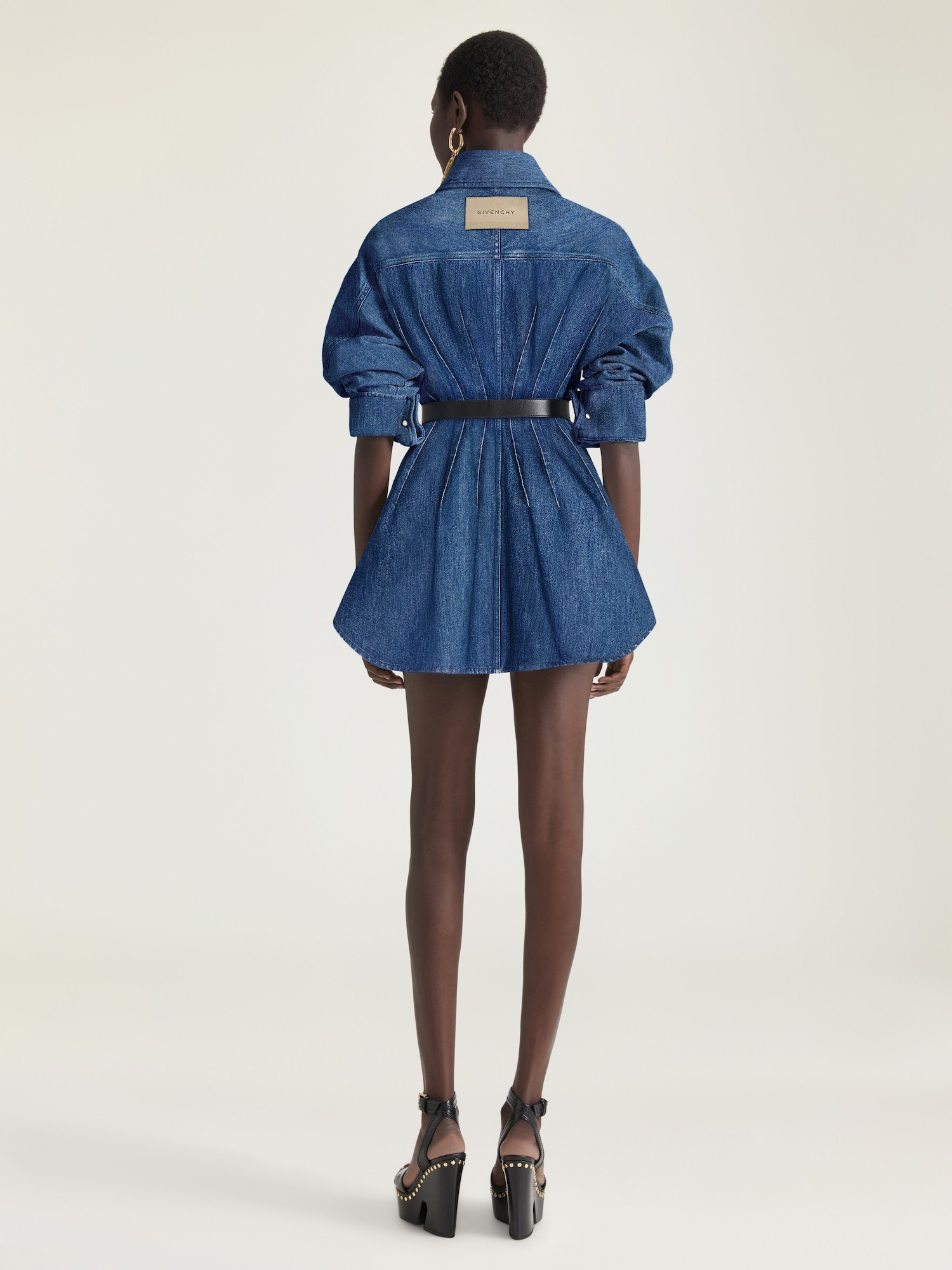 givenchy dress blue Incredible 1980s Hubert de Givenchy Haute Couture Strapless Blue Matte –  Shrimpton Couture main image 1