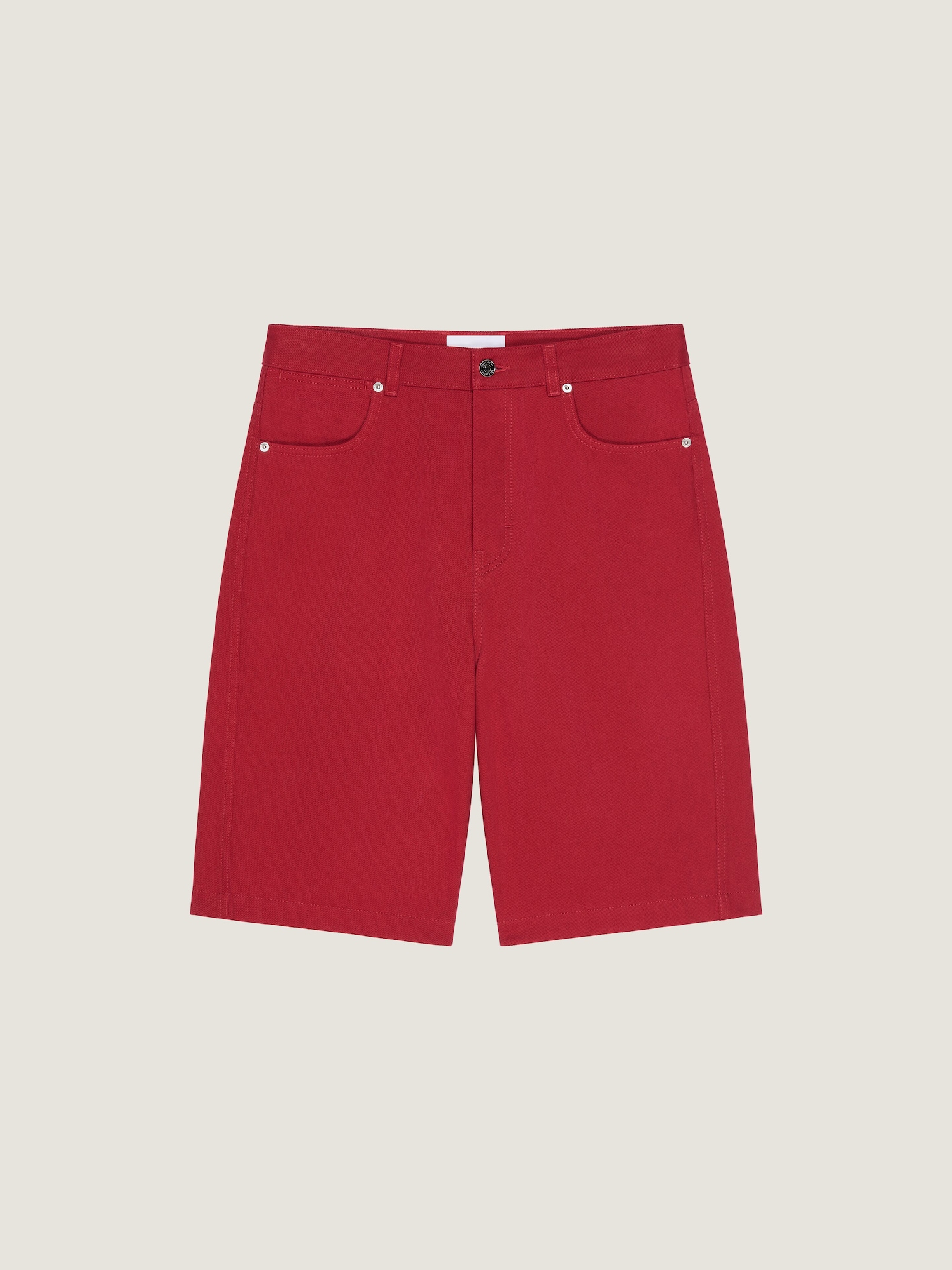 Bermuda shorts in overdyed denim