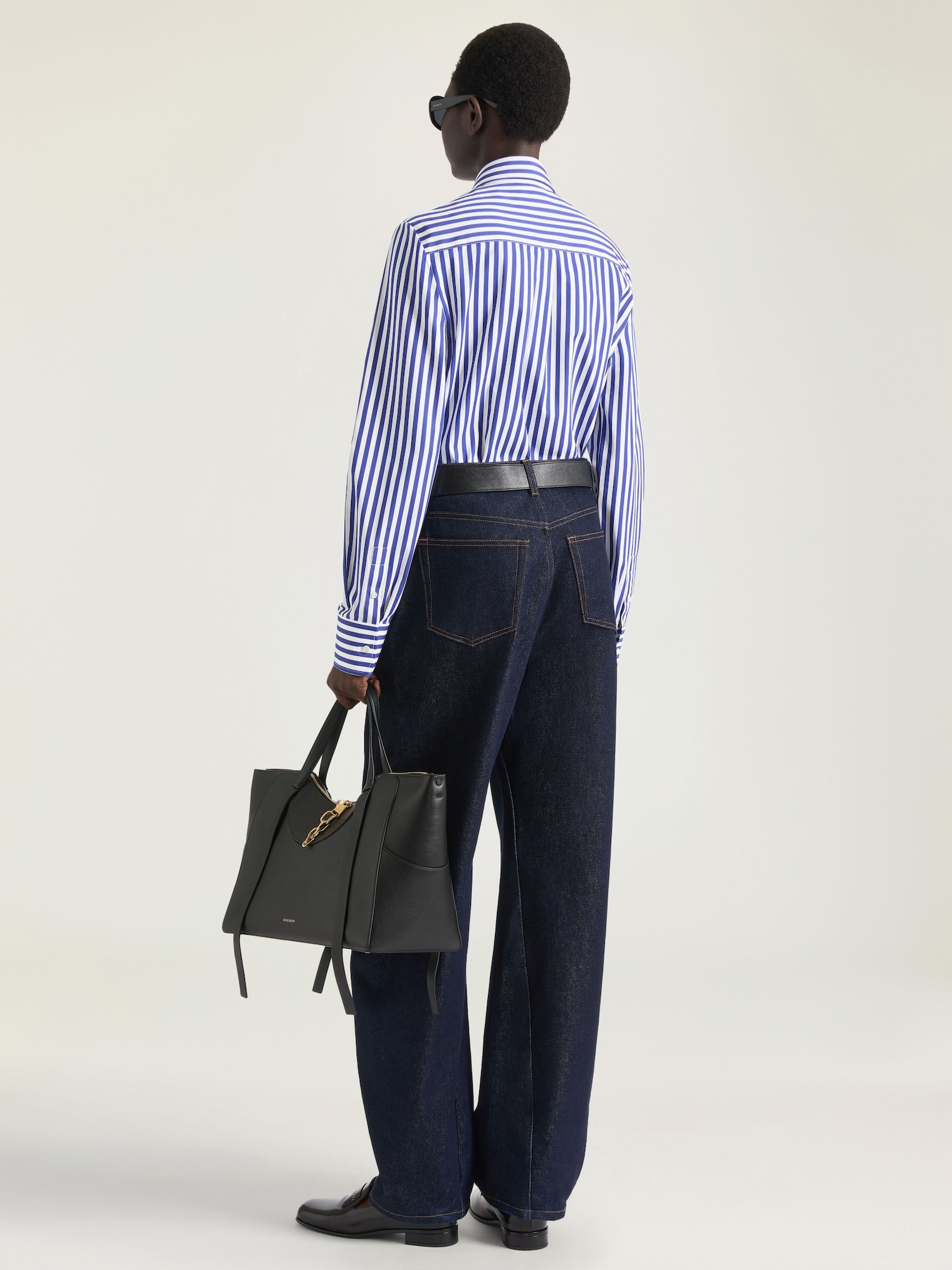 Givenchy PARISエンブロイダリー ポプリン ストライプシャツ 