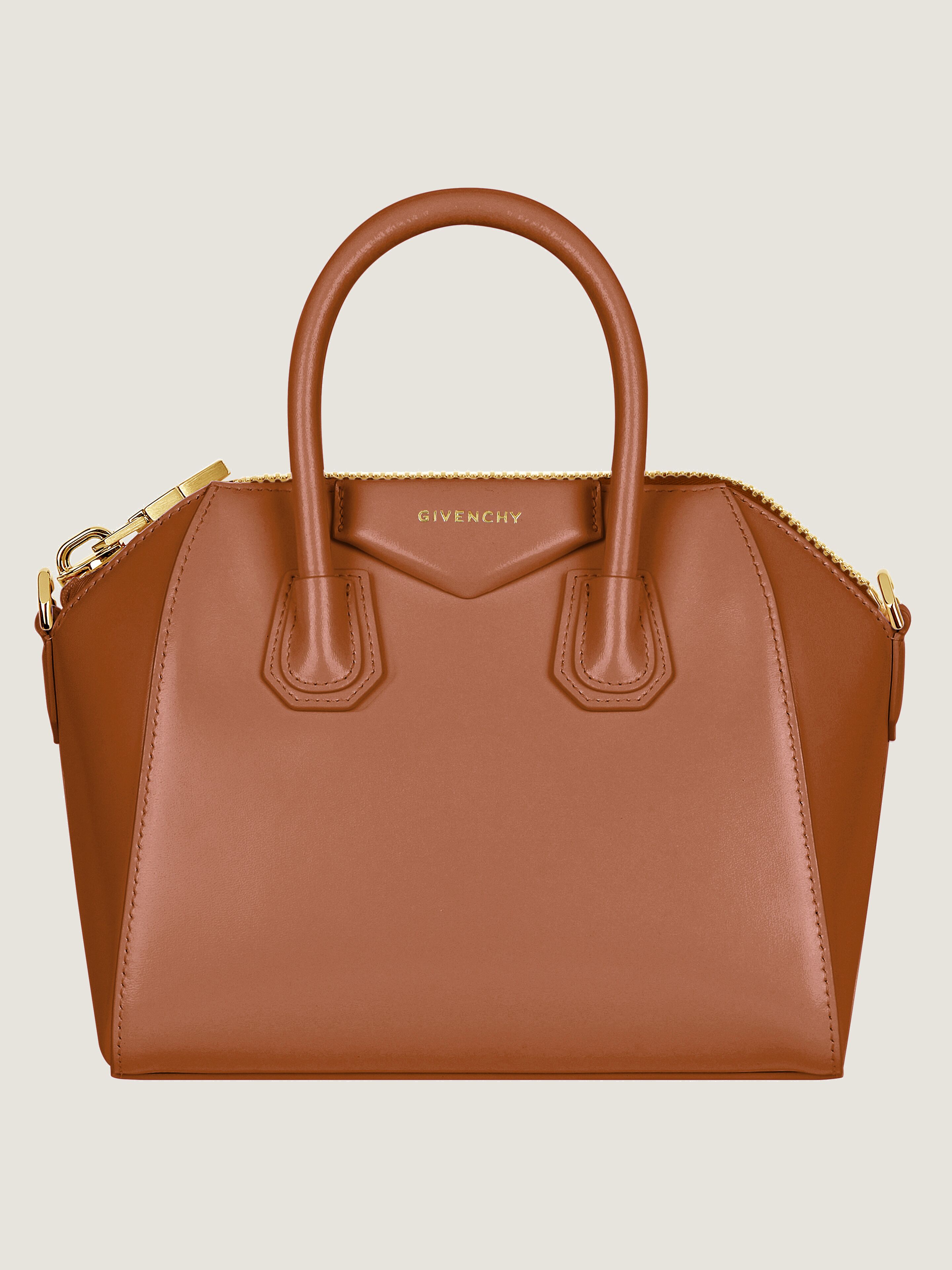 Givenchy Orange/Brown Leather Antigona Large Tote Bag