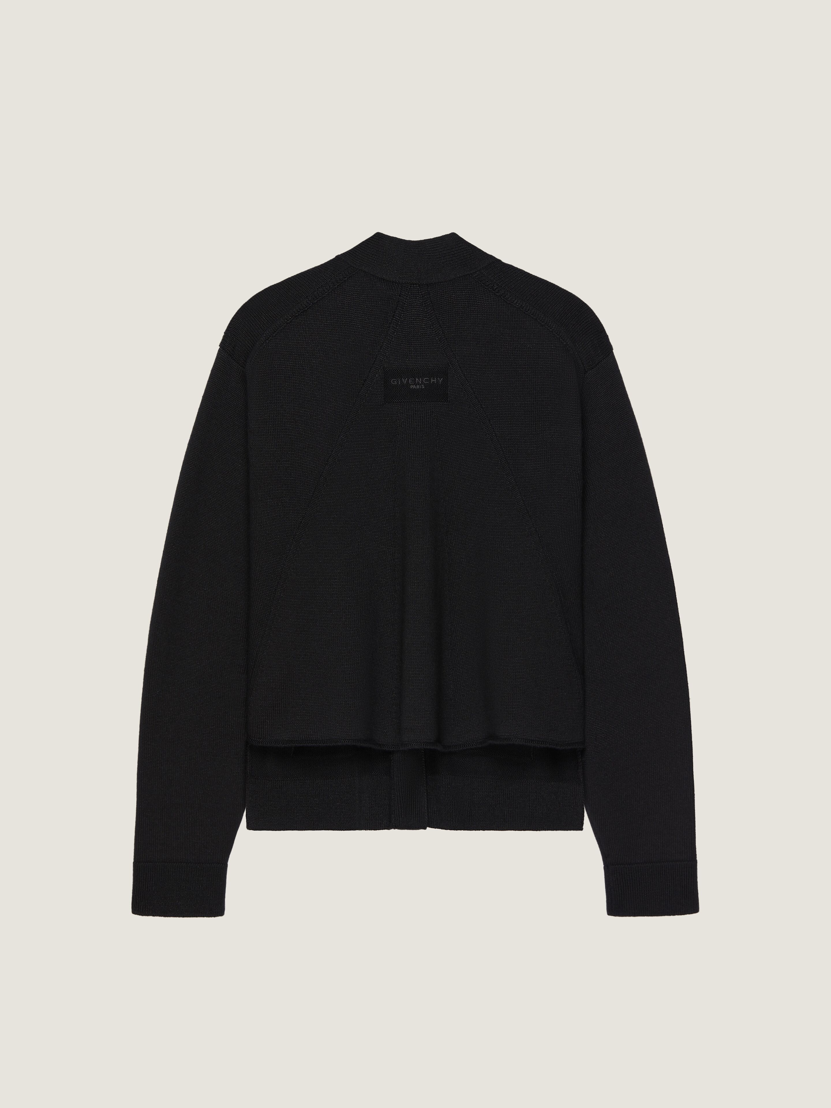 Slashed cardigan in wool in - black - BWK01E4ZTV-001 | Givenchy US