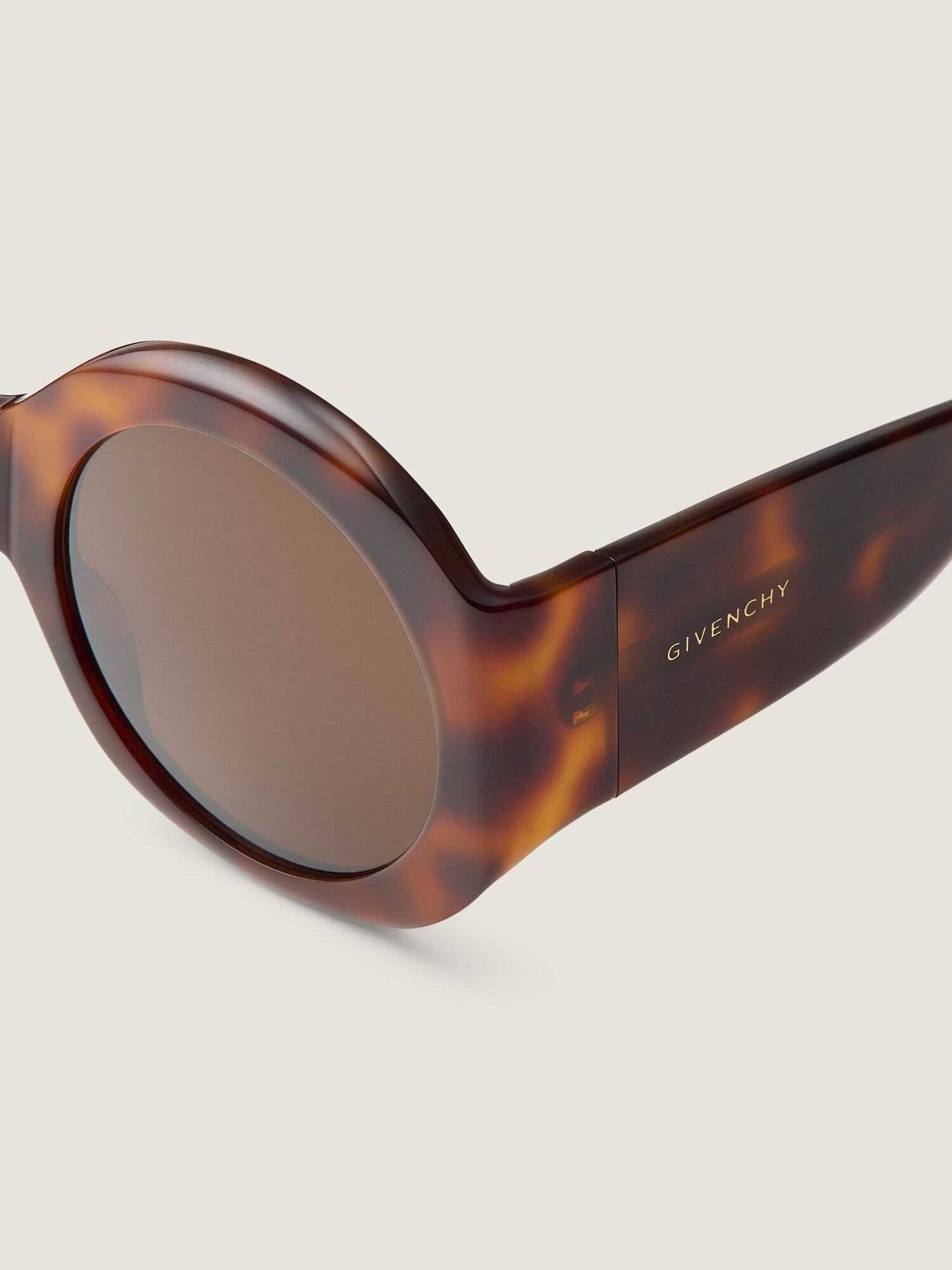 Givenchy Paris Women\'s GV 7076/S Tortoiseshell Sunglasses Brown Lenses Givenchy - Dark Tortoise Acetate Sunglasses with Gold Metal  main image 3