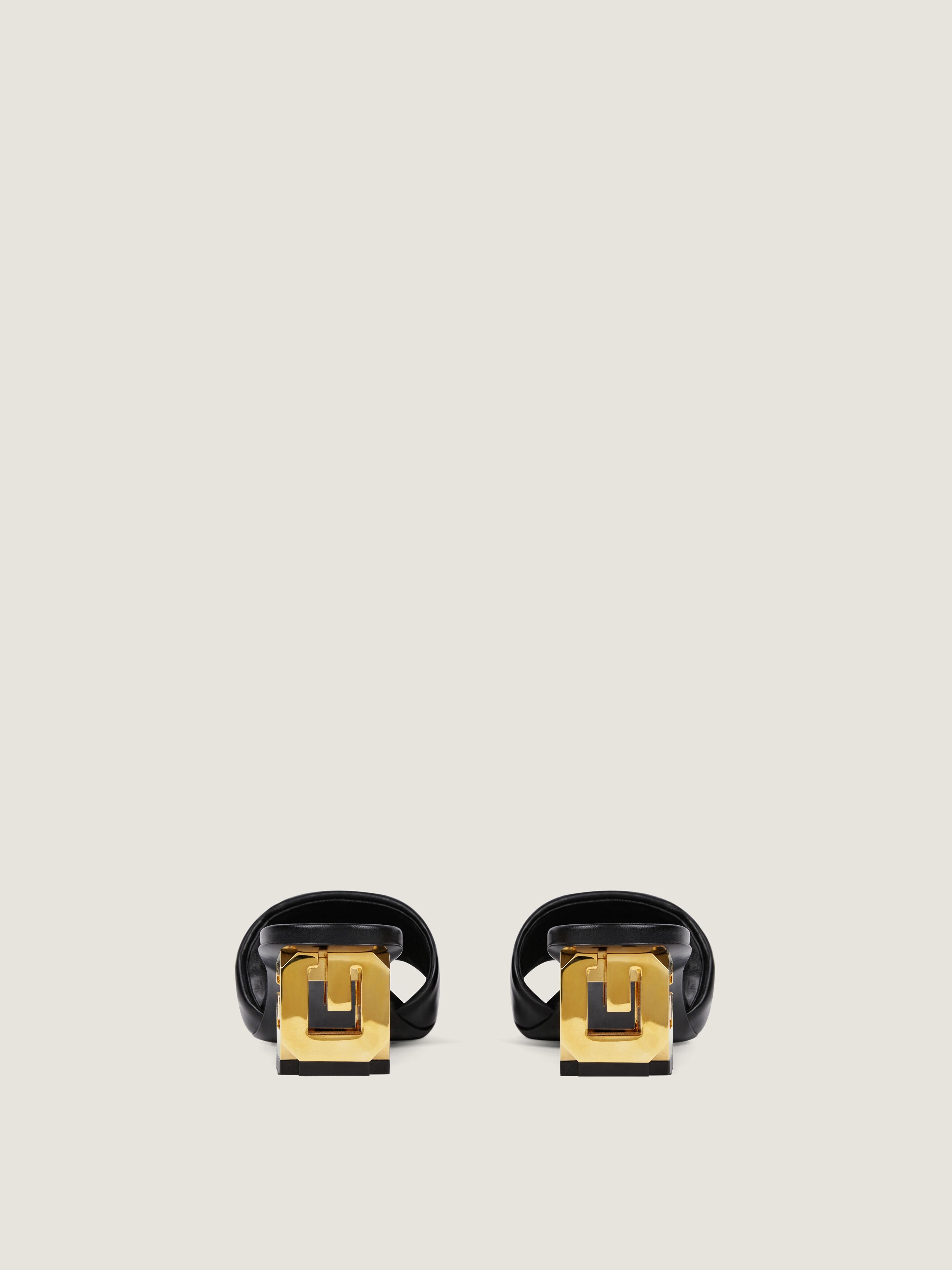 GIVENCHY G Cube leather-trimmed logo-appliquéd mesh mules