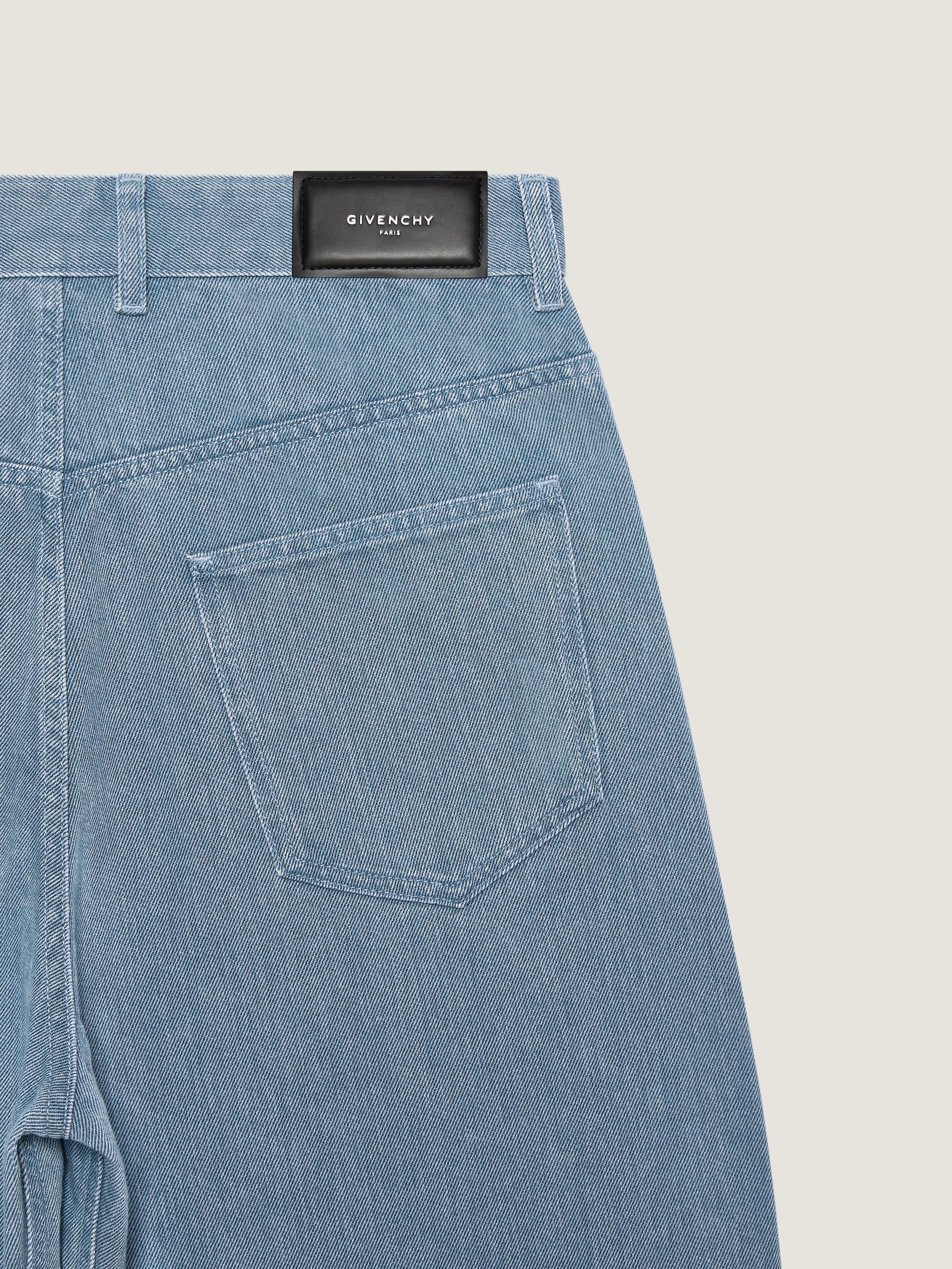 Couture Seam light blue jeans with striped reverse in - light blue