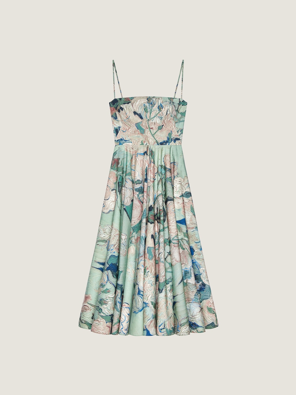 Givenchy - Sliced long dress in poplin with Roses print