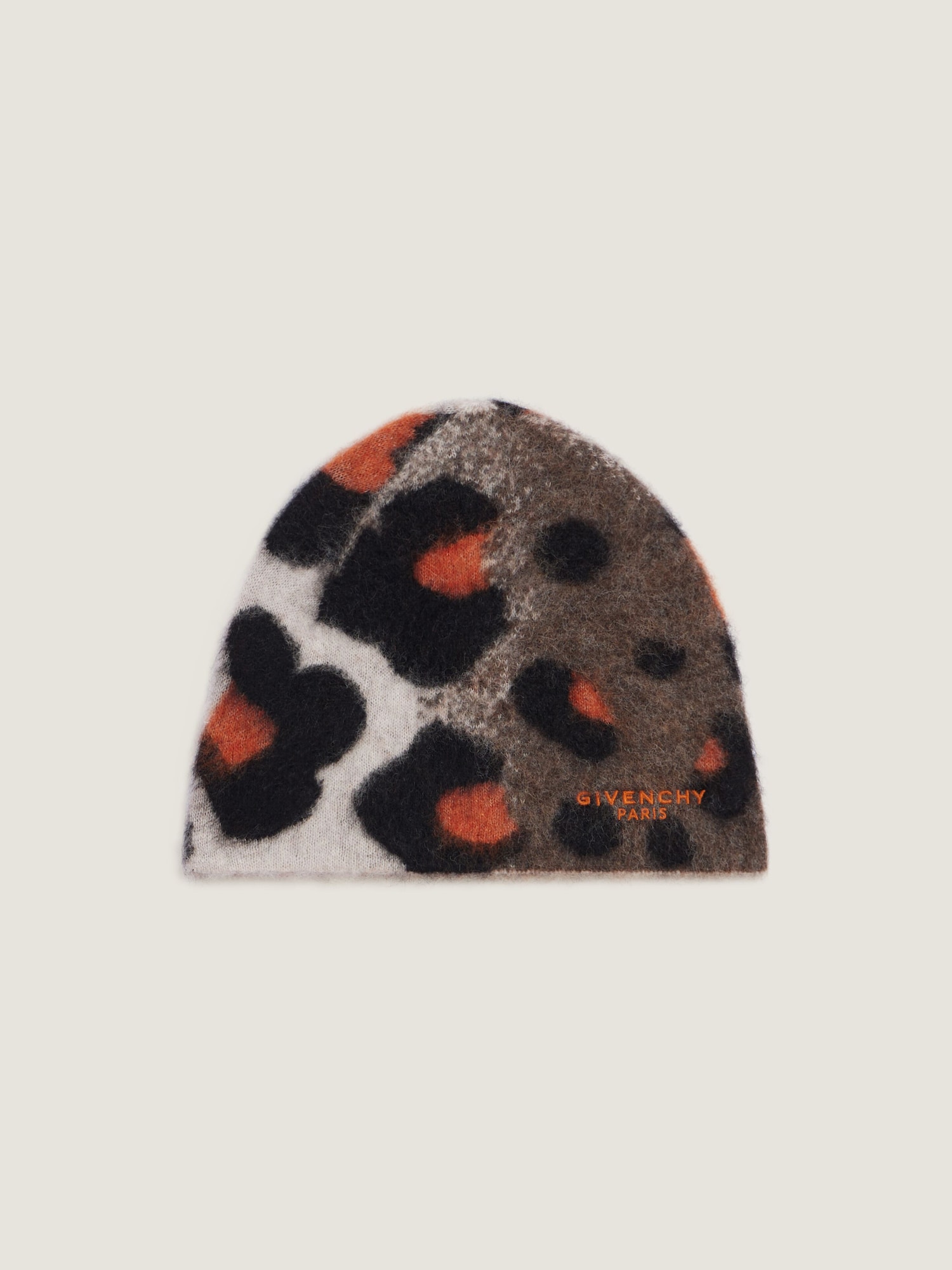 GIVENCHY アルパカウール レオパード ジャカード ビーニー