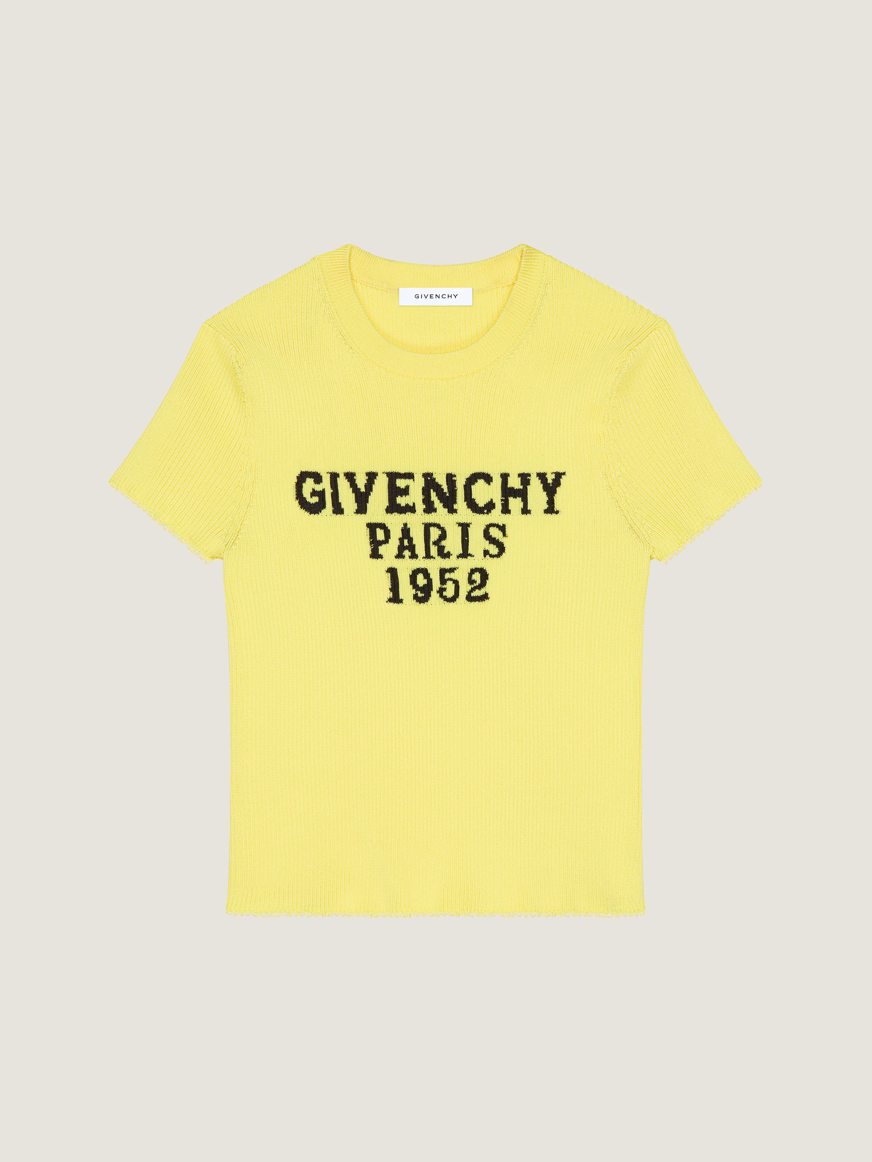 Givenchy Cropped Top In Fine Rib In Yellow