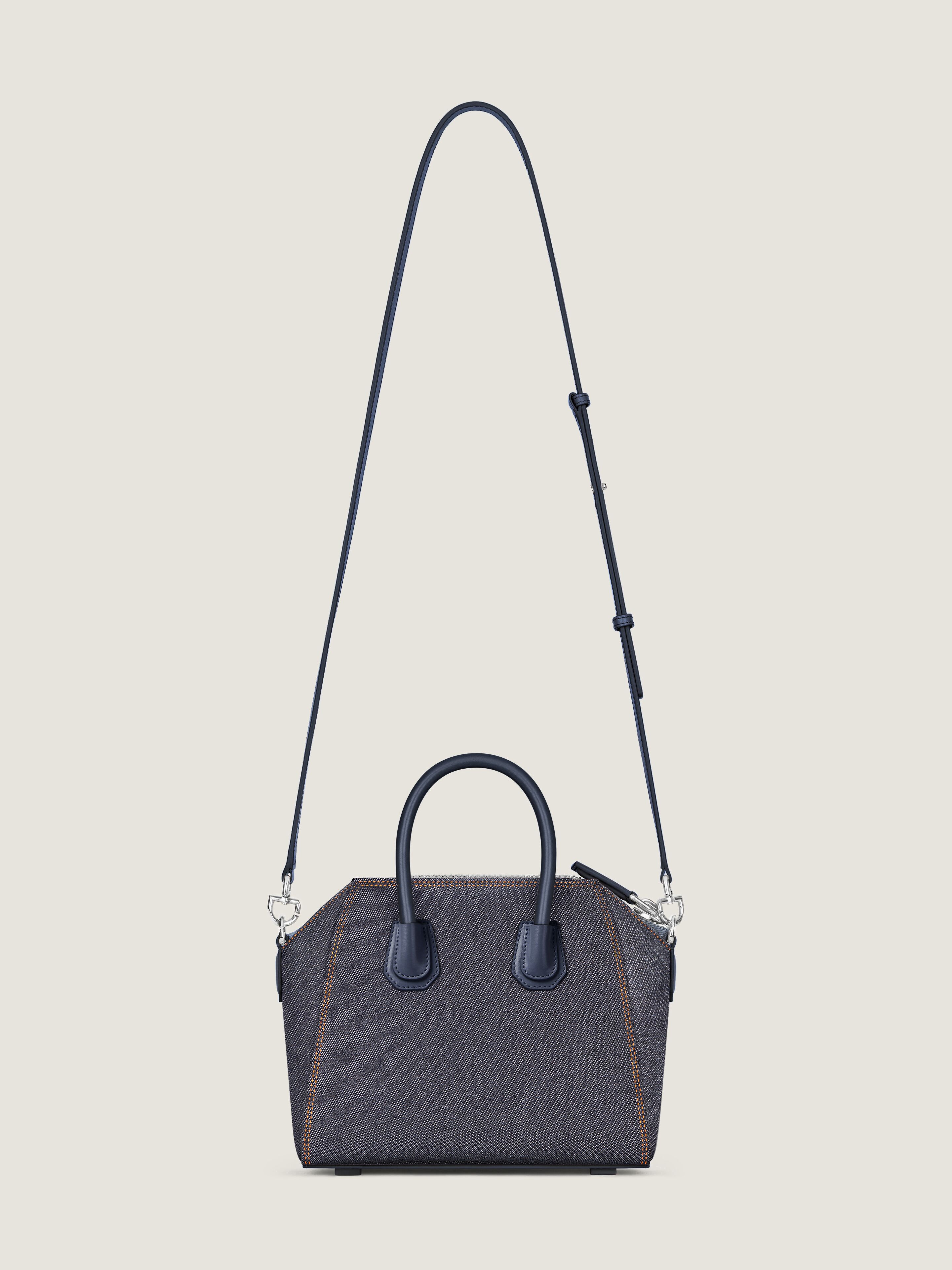 Mini Antigona bag in denim in - indigo blue | Givenchy US