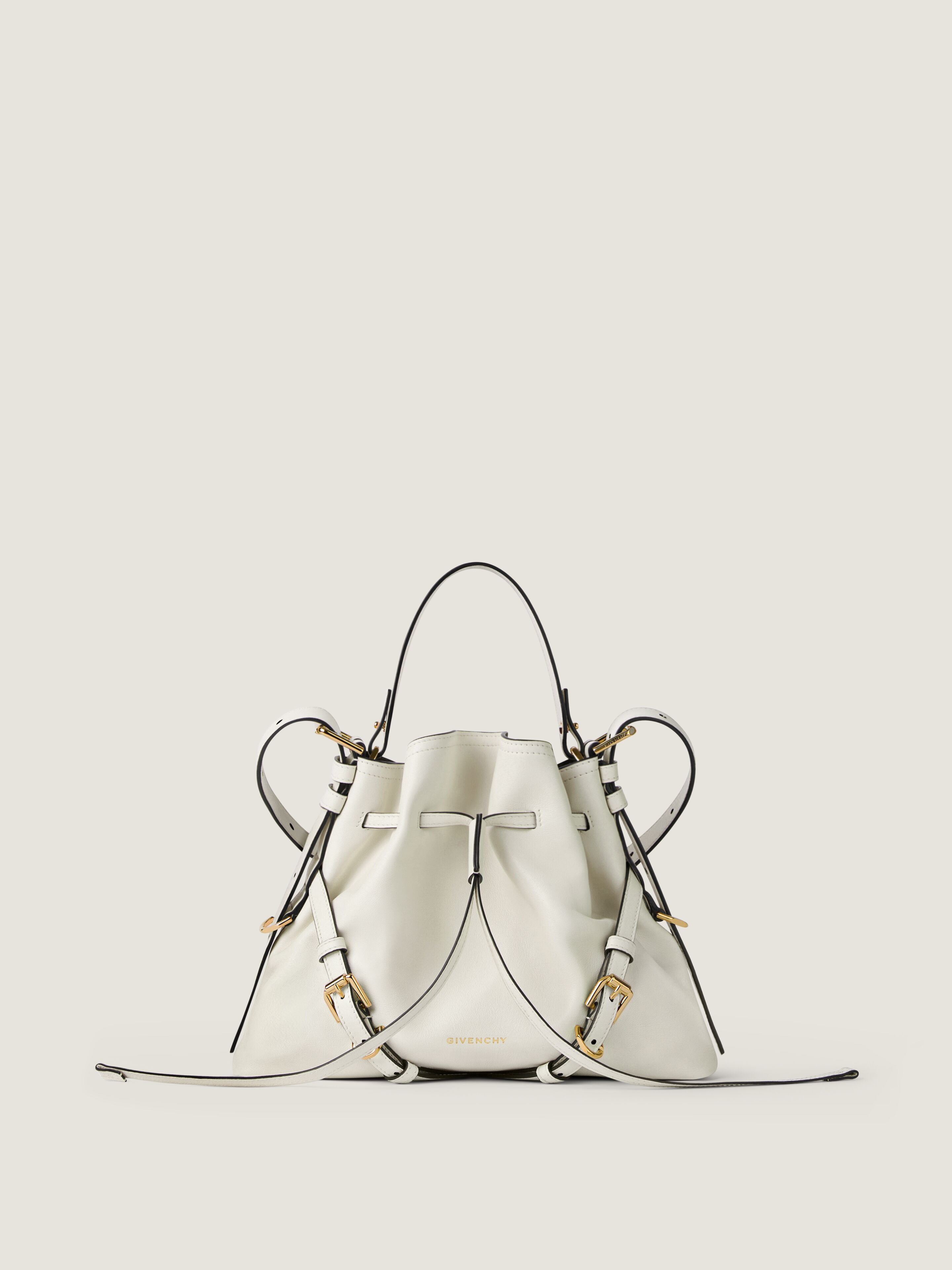 Small Voyou Bucket bag in shiny leather in - ivory - BB518PB2AE