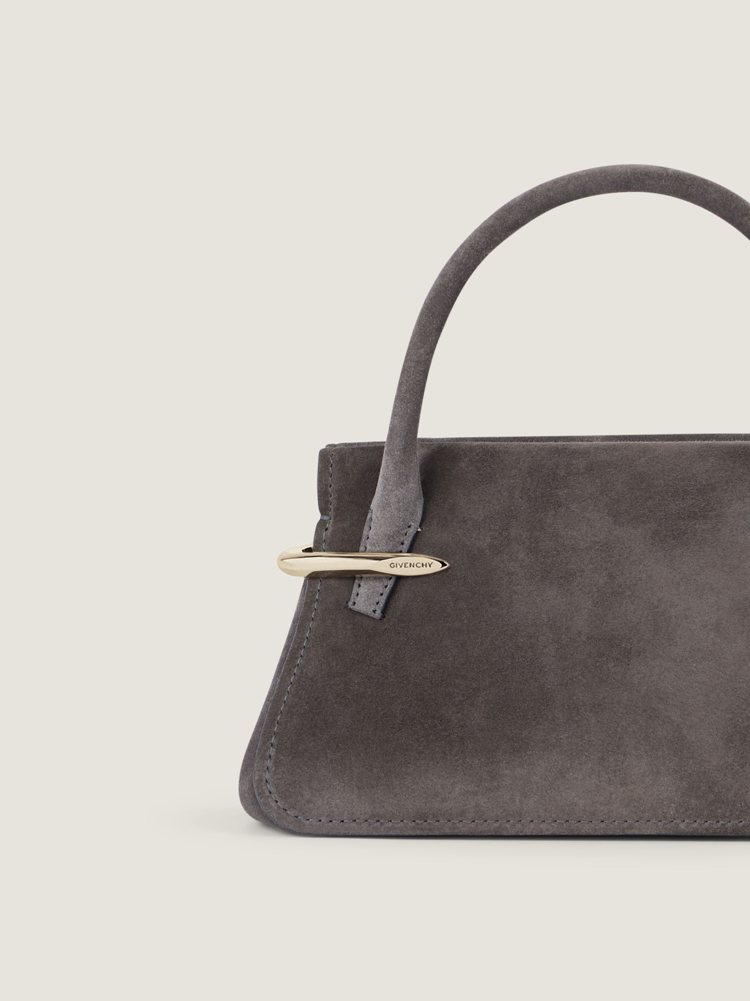 Mini Pinch bag in suede leather in - dark grey - BB515JB2L7-021