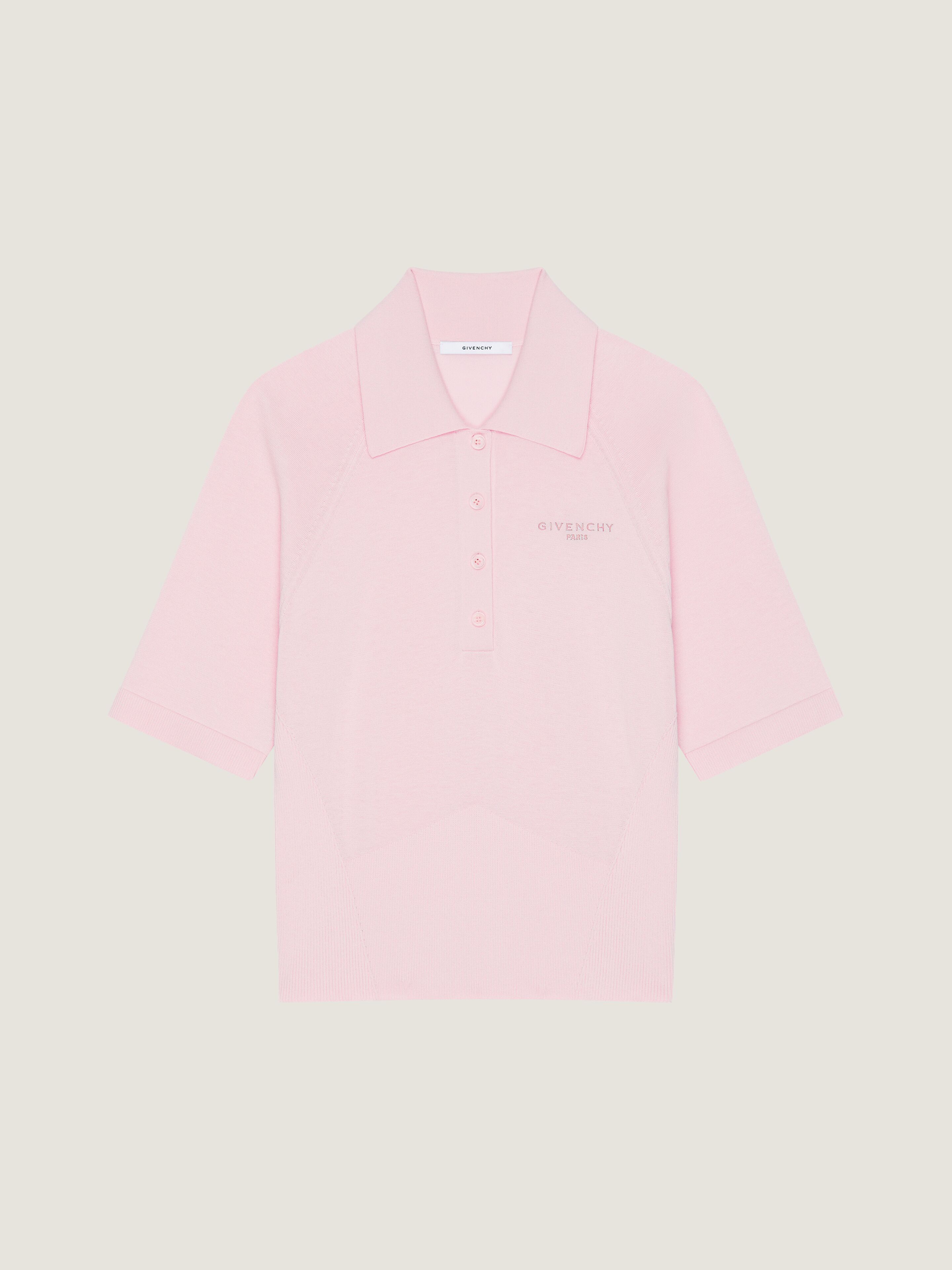 Givenchy Polo In Cotton And Silk In Pink