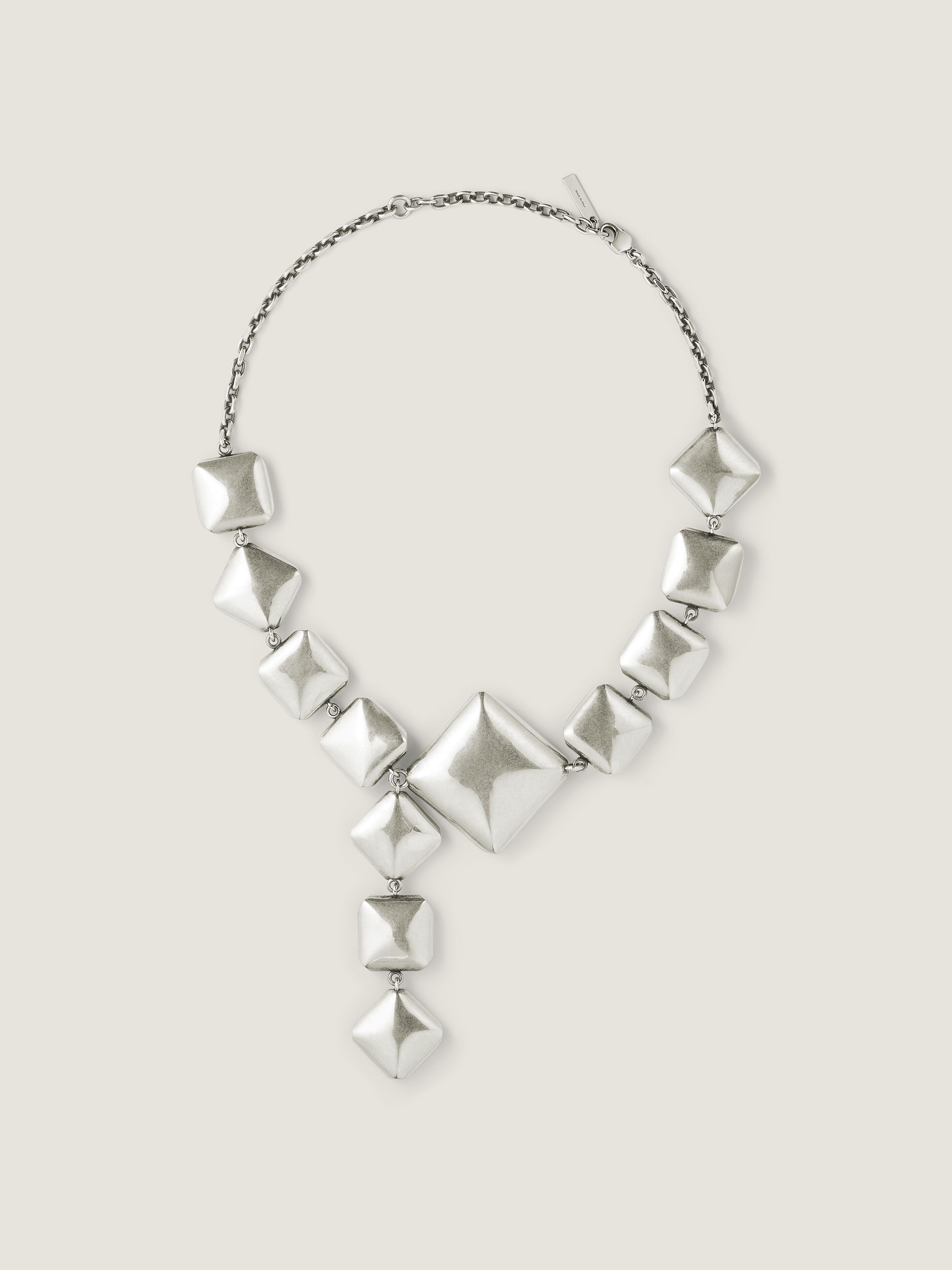 Deconstructed Crystals necklace in metal and crystals in - antic