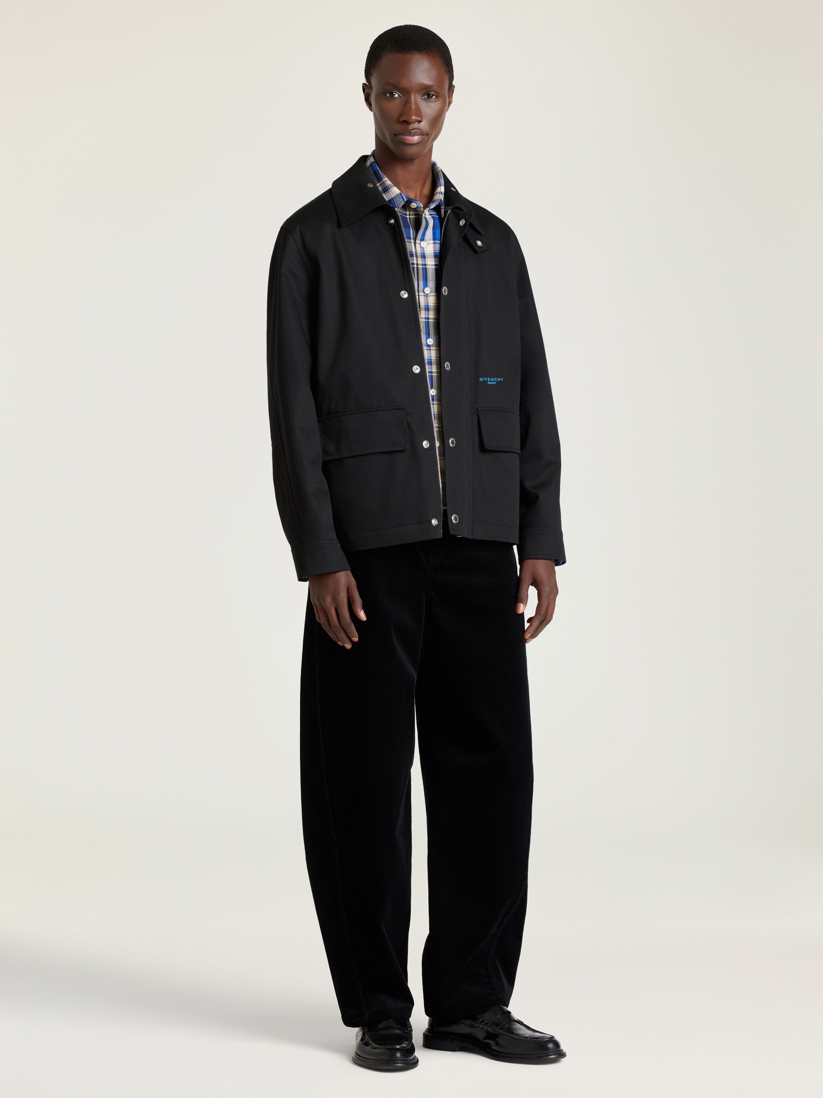 Field jacket in cotton with a checked lining | Givenchy US | Givenchy